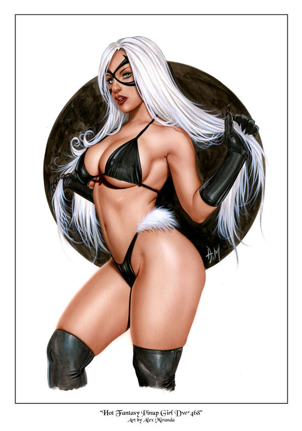 alex_miranda bikini black_cat_(marvel) blue_eyes domino_mask felicia_hardy gloves huge_breasts long_hair marvel marvel_comics spider-man_(series) thick_thighs thighhighs voluptuous white_hair