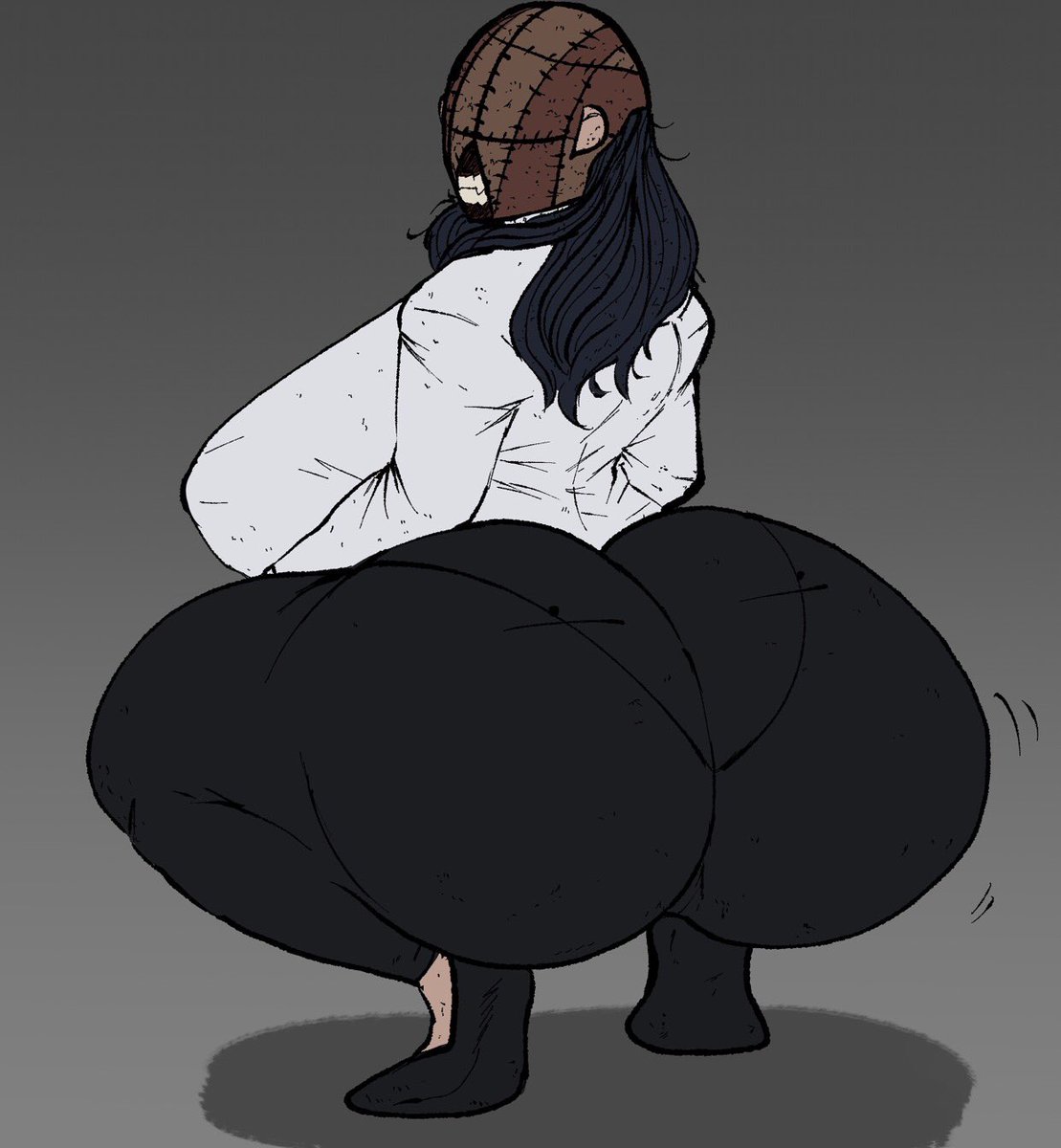 1girls, anthro, ass, big breasts, breasts, broly culo, crazy female, creepy, female, female focus, female only, huge ass, huge breasts, masked female, oc, repomorame, scary, serial killer, short hair, thick thighs, wide hips