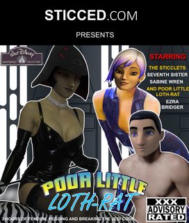 1boy 2girls artist_request blue_eyes brown_eyes dominatrix ezra_bridger female green_skin helmet human inquisitor inquisitor_(star_wars) latex latex_clothing lowres male mirialan sabine_wren seventh_sister star_wars star_wars_rebels yellow_eyes