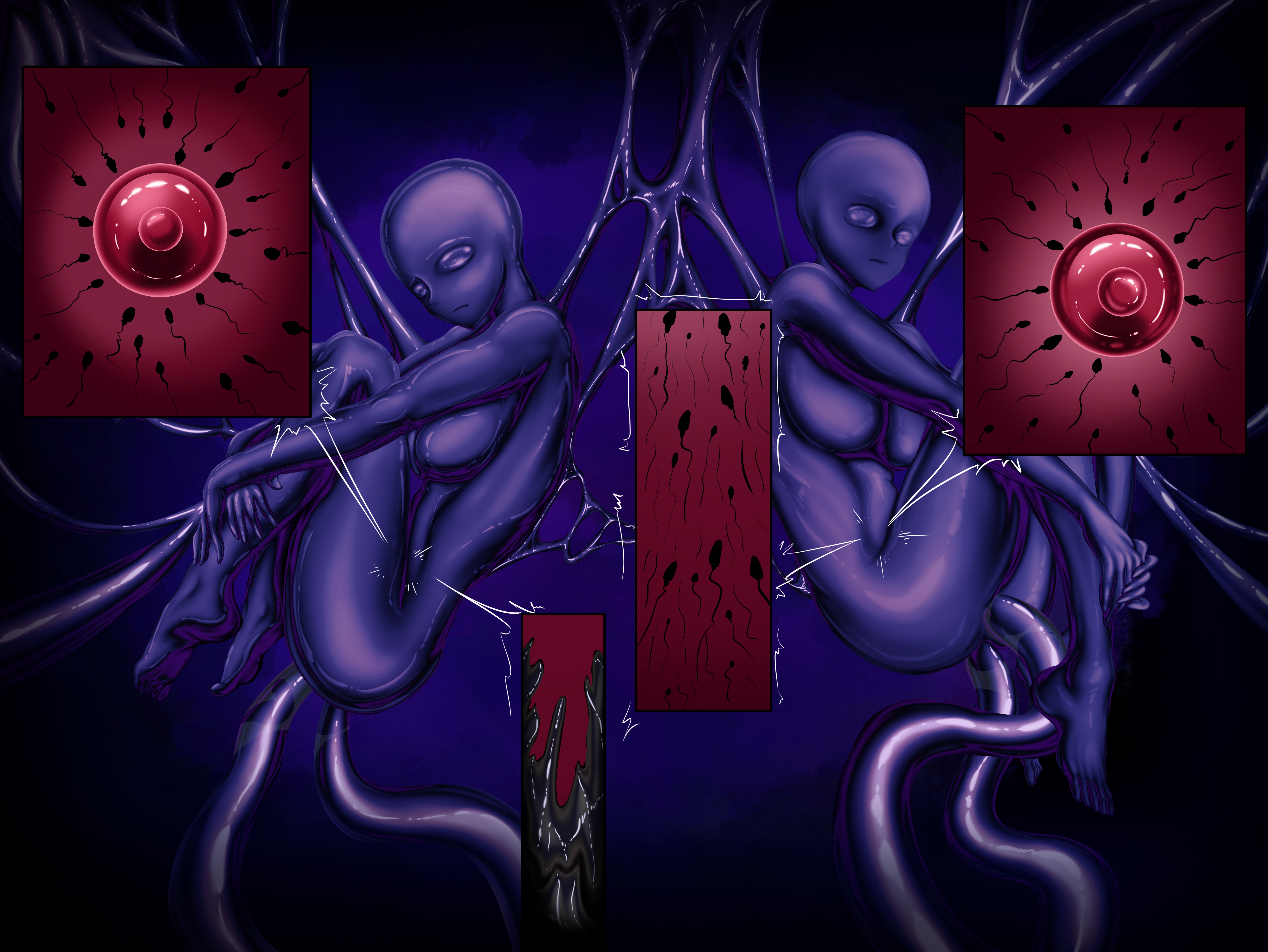 2girls, anal, anal penetration, corruption, crossover, cum, cum in pussy, cum inside, double penetration, female, femsub, impregnation, living clothes, marvel, marvel comics, mind control, mythra (xenoblade), ovum, penetration, pussy, rape, restrained, rikatsuky, ruby rose, rwby, she-venom, sperm cell, symbiote, tentacle, tentacle impregnation, tentacle on female, vaginal penetration, x-ray, xenoblade (series)