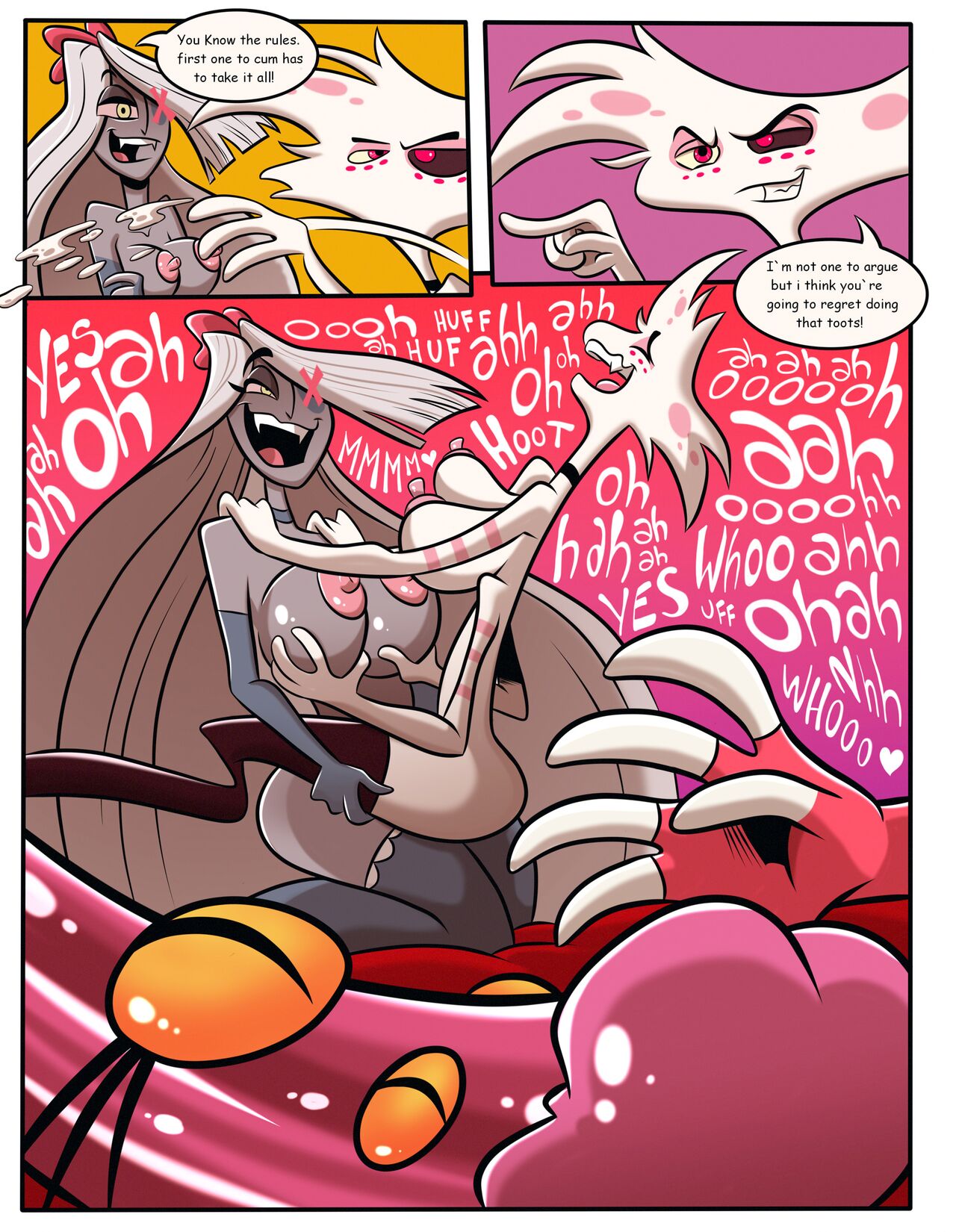 angel_dust_(hazbin_hotel) comic elfox691 hazbin_hotel tagme vaggie_(hazbin_hotel) vivienne_medrano