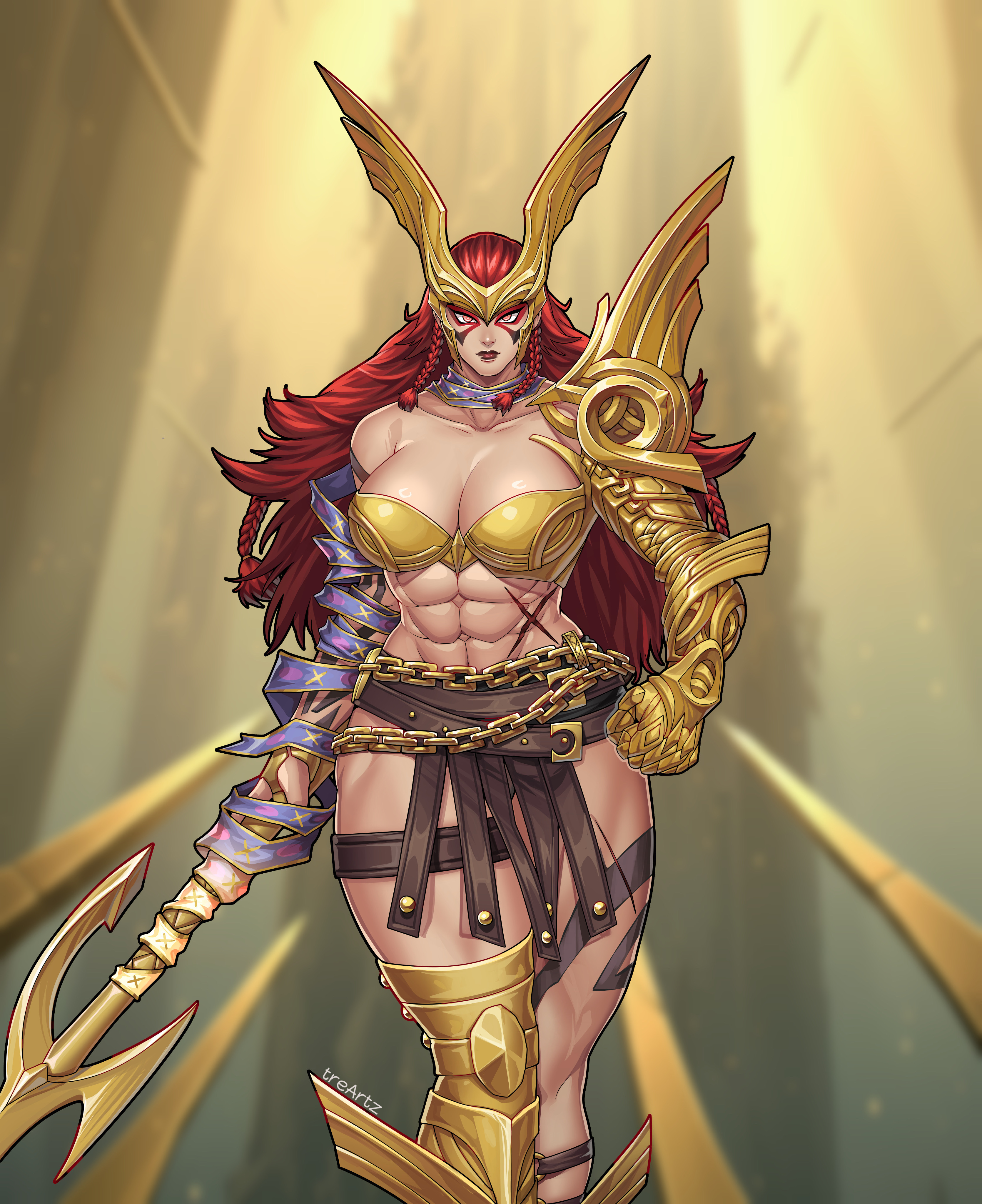 1girls, abs, angela (aldrif odinsdottir), big ass, big breasts, breasts, cleavage, female, female only, marvel, marvel comics, marvel rivals, muscular, muscular female, solo, thick thighs, thor (series), thotlerrr, treartz