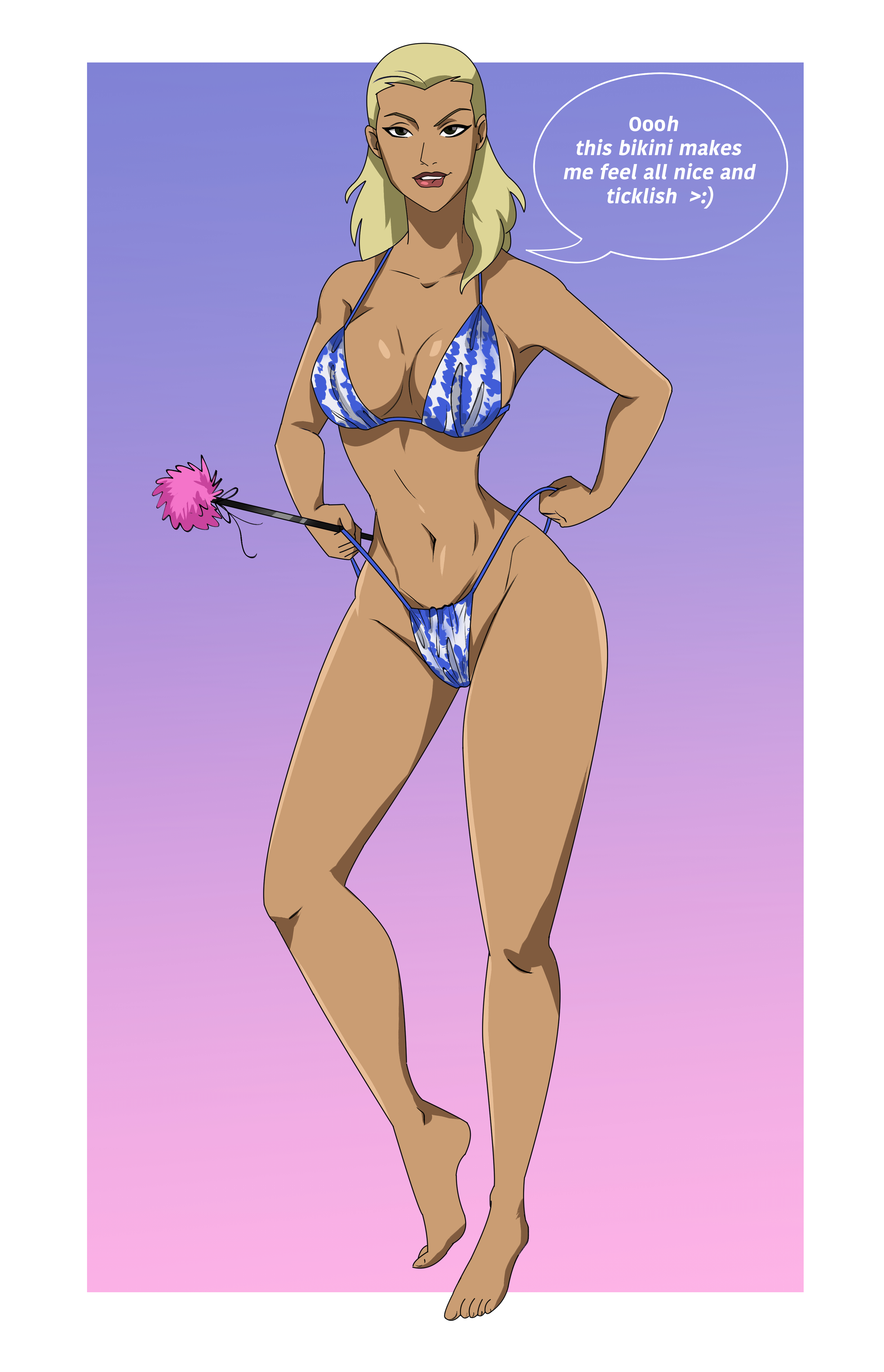 1girls, 2d, artemis crock, big breasts, bikini, blonde hair, blue eyes, breasts, dc, dc comics, female, female only, ghostlessm, light skin, light-skinned female, thick thighs, wide hips, young justice