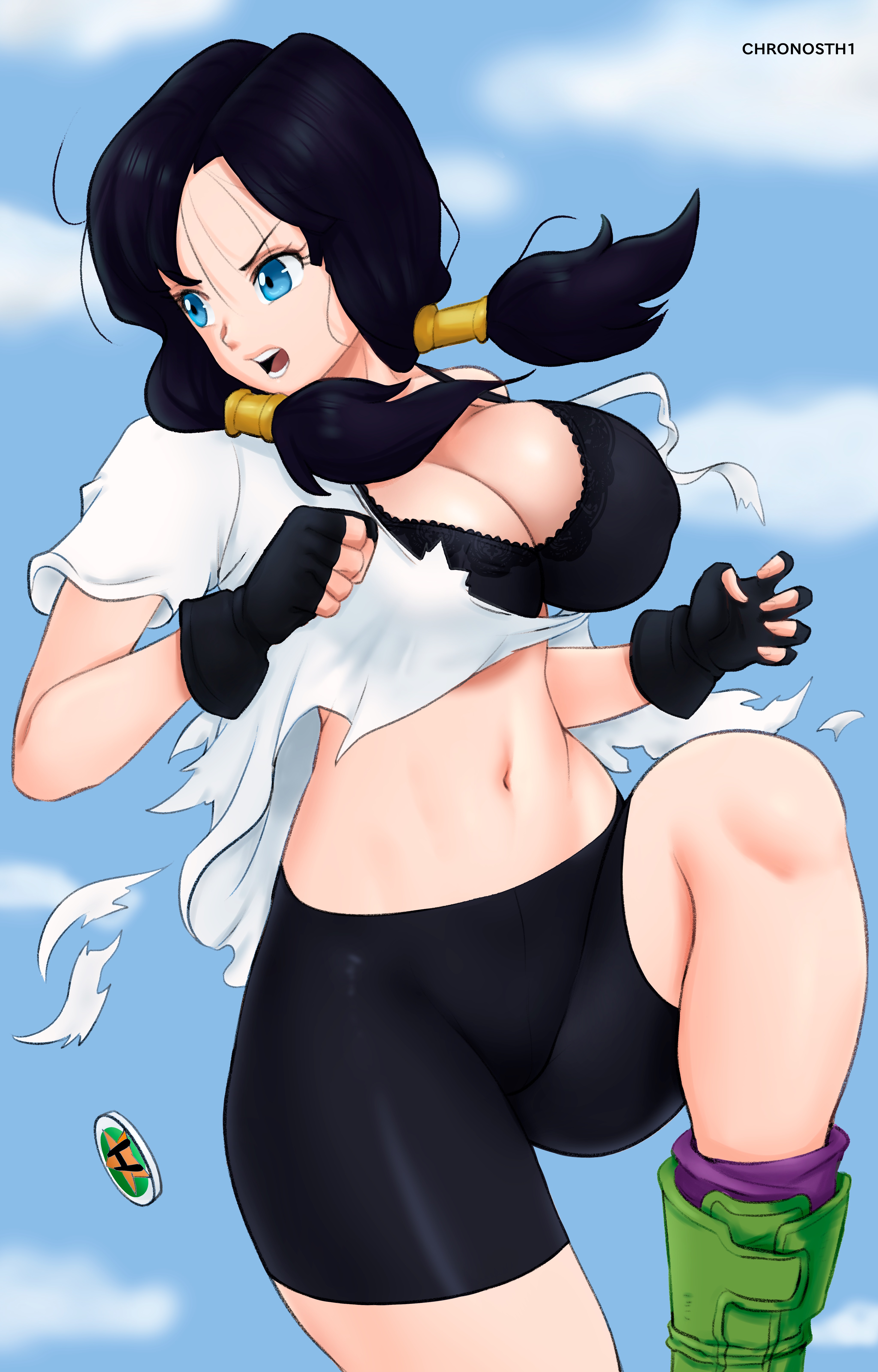 deviantart, dragon ball, dragon ball z, fanbox reward, female, gummslime, gumroad, patreon, tagme, videl