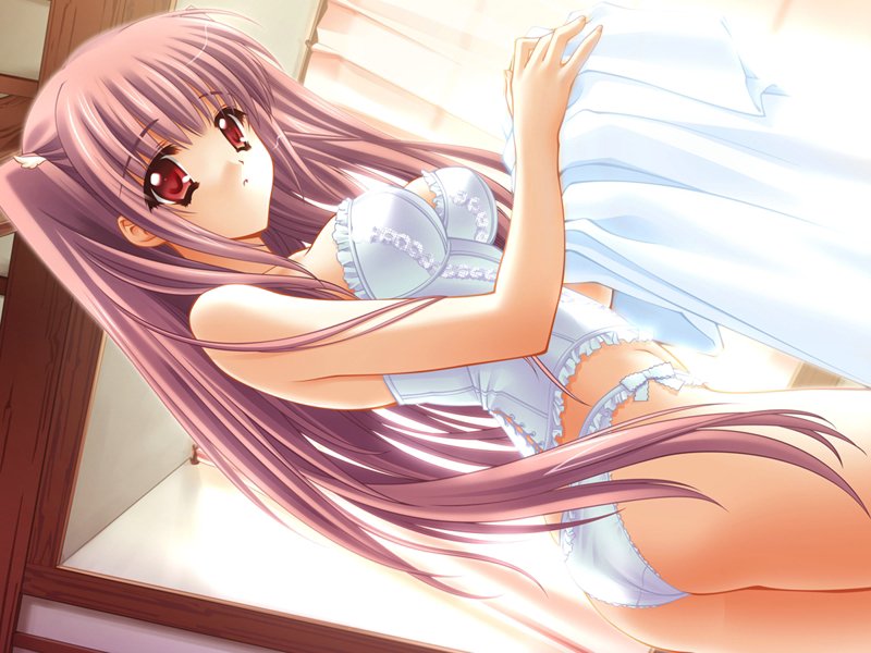 airi_(quilt) carnelian color game_cg lingerie pink_hair quilt quilt_(game) solo tied_hair twintails two_side_up underwear