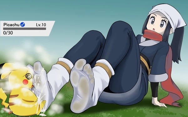 1girls akari_(pokemon) anklehighs captured cum defeated dominant_female female femdom foot_fetish foot_focus foot_worship footjob footwear loose_socks phb pikachu pokémon_(species) pokemon pokemon_(species) pokemon_legends:_arceus pokephilia smell socks steam sweat tabi tabi_socks white_socks