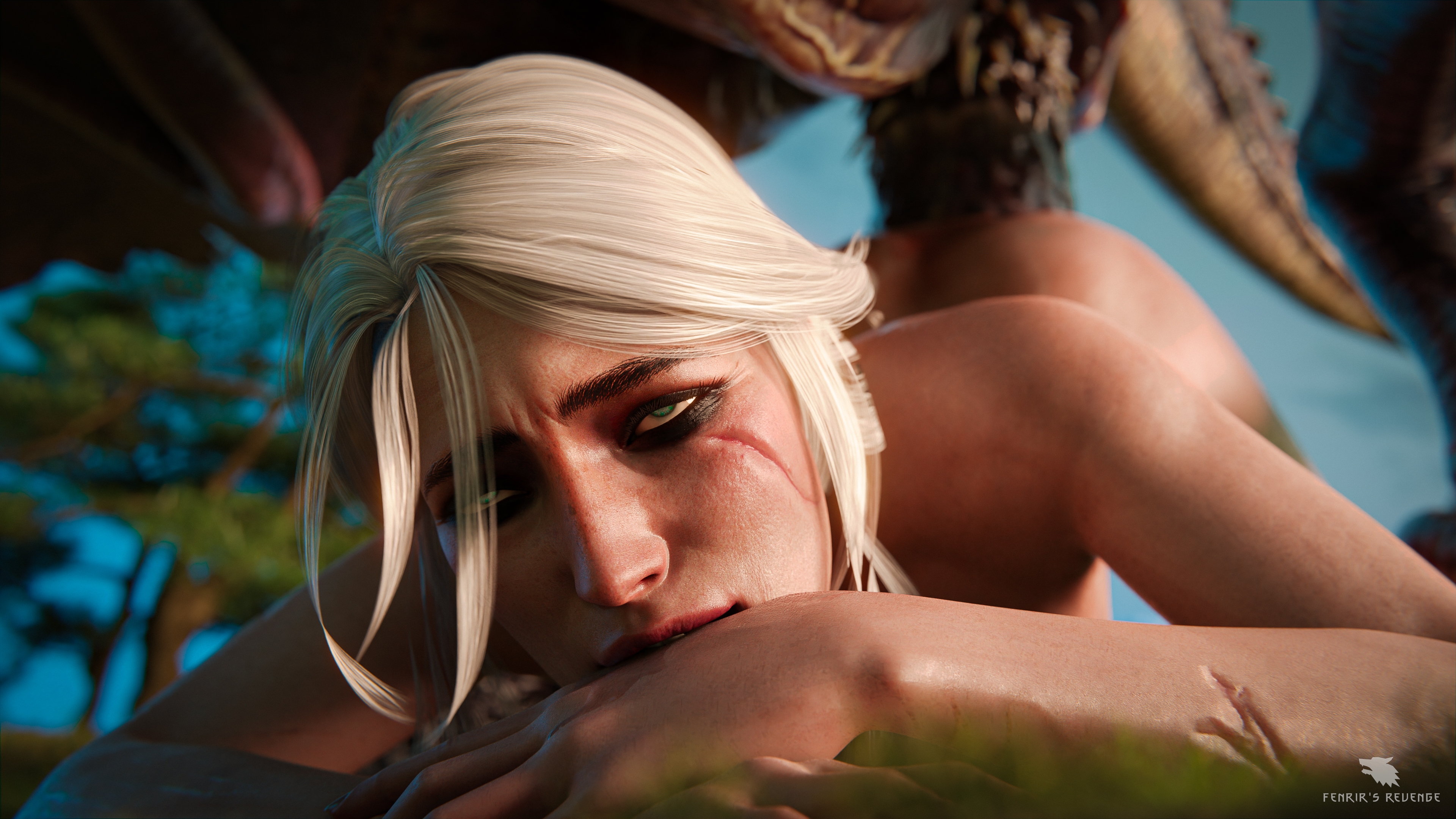 3d, anal, athletic, ciri, dracophilia, dragon, female, fenrir'srevenge, green eyes, huge cock, impossible fit, male, monster, monster cock, penis, the witcher, the witcher (series), the witcher 3: wild hunt, white hair, wyvern, zoophilia