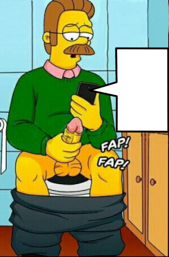 boner brown_hair erection glasses male male_only masturbation moustache ned_flanders solo the_simpsons