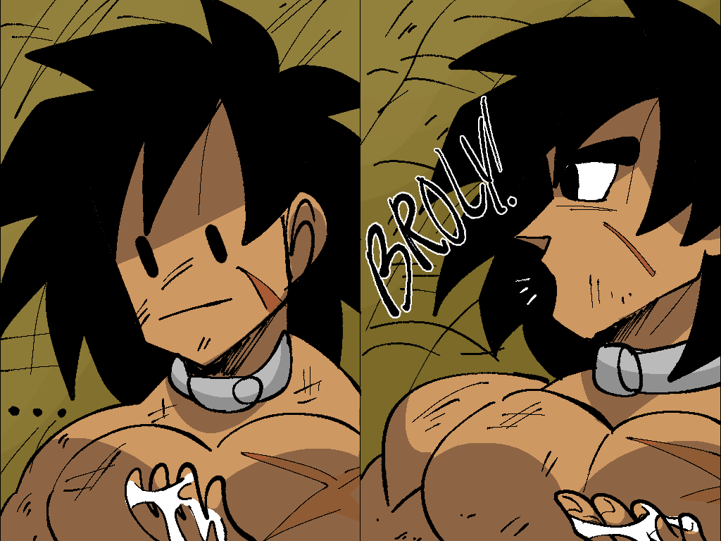 blank_stare broly broly_(dragon_ball_super) comic comic_page cum cum_in_hand dragon_ball jamvcr looking_over male_focus male_only solo solo_male