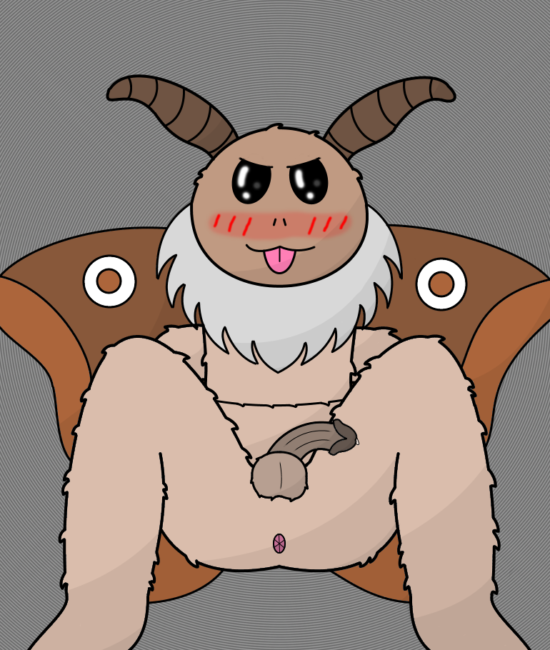 anthro anus ass balls blush leo_(retromagnetar) lepidopteran lepidopteran_wings male male_only moth penis precum presenting presenting_hindquarters retromagnetar seductive solo tongue tongue_out wings