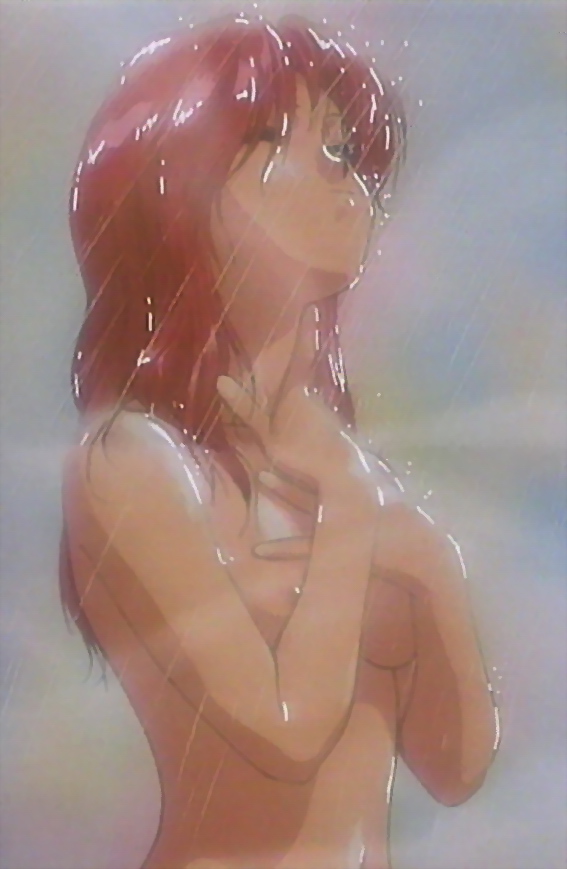 1girls 80s bath breasts bubblegum_crisis cap closed_eyes female human large_breasts light-skinned_female light_skin long_hair nene_romanova nipples nude pink_hair police policewoman red_hair screencap shower solo wet