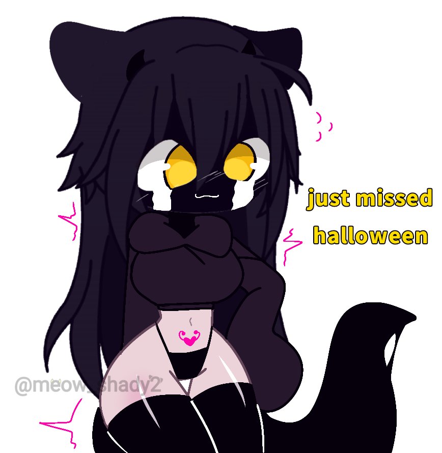 cat ears, gacha, gacha club, meow shady2, niky (meow shady2), yellow eyes