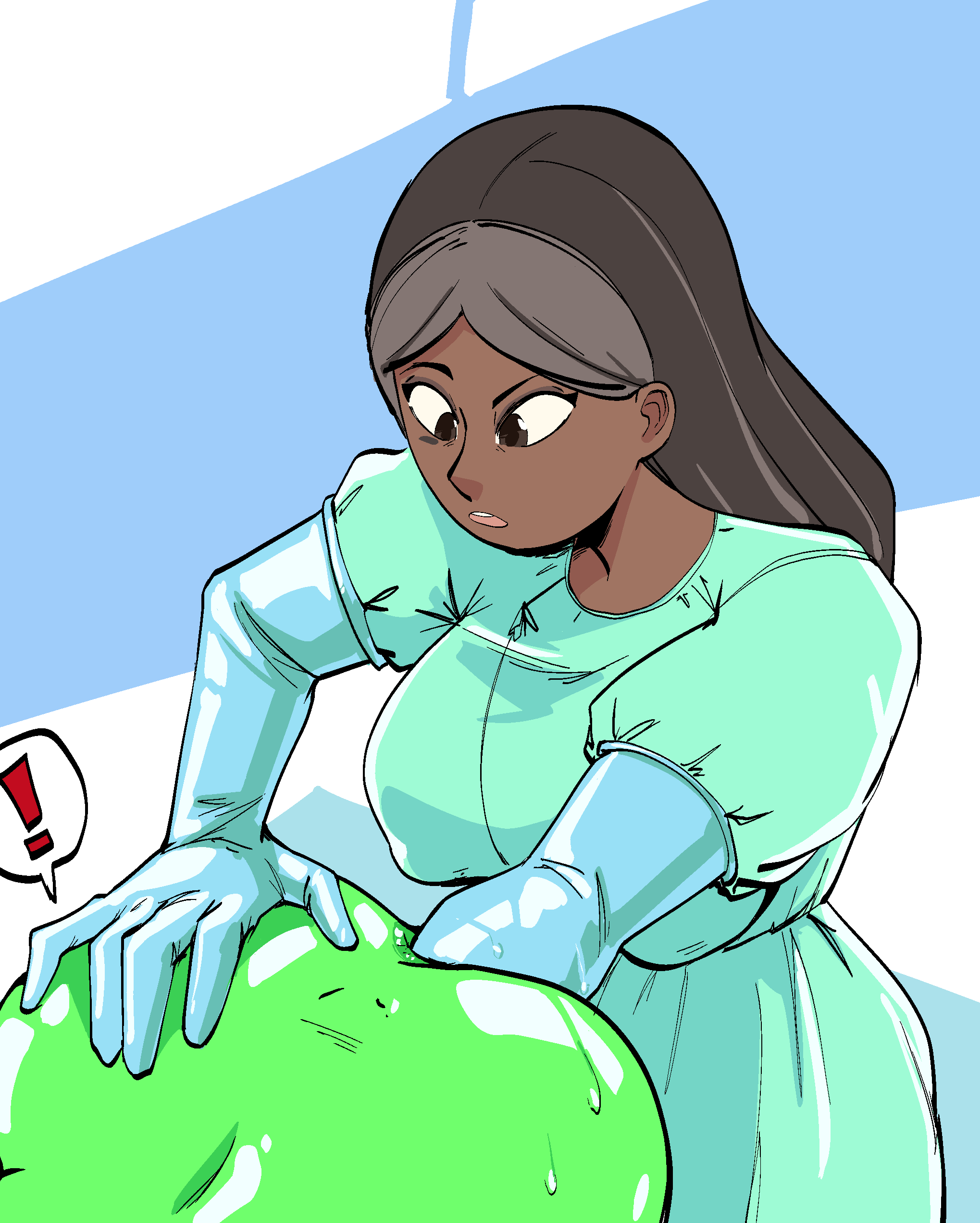 box_chan elbow_deep_fisting elbow_gloves female fisting gloves grabbing_ass latex_gloves medical_examination nurse peridot_(steven_universe) priyanka_maheswaran steven_universe surgeon surgical_gloves