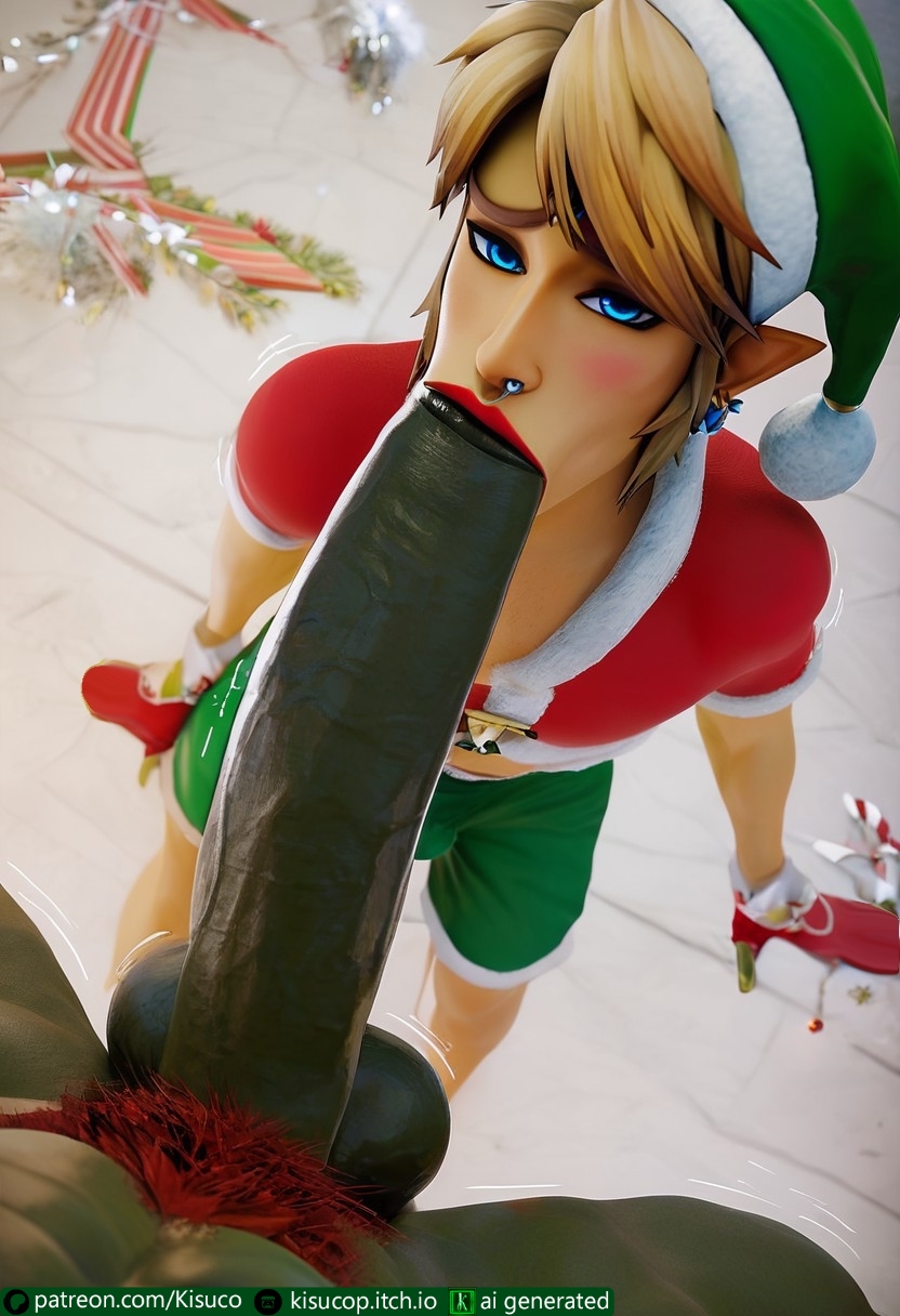 1femboy 2boys absurdly_large_cock ai_generated big_dom_small_sub blowjob breath_of_the_wild cheek_bulge christmas christmas_outfit colossal_penis dark-skinned_male dominant_male elf_ears elf_male femboy foreskin ganondorf gay gay_sex giant_balls heavy_balls imminent_oral impossible_fit in_love_with_cock interracial kisuco link male male_focus male_only pale-skinned_femboy red_pubic_hair shy smelly_cock sniffing_penis testicle_grab twink twink_and_daddy