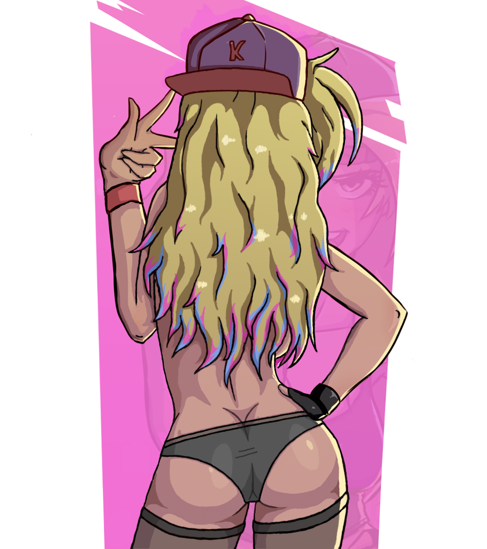 1girls 2024 ahe_gao artist_upload ass backwards_baseball_cap big_ass big_breasts black_handwear blonde_hair brazilian brown_eyes cap dark_skin dyed_hair edited_image female fingerless_gloves human karol-chan latina nude open_smile peace_sign petite pubic_hair pussy red_wristband slim tan_skin