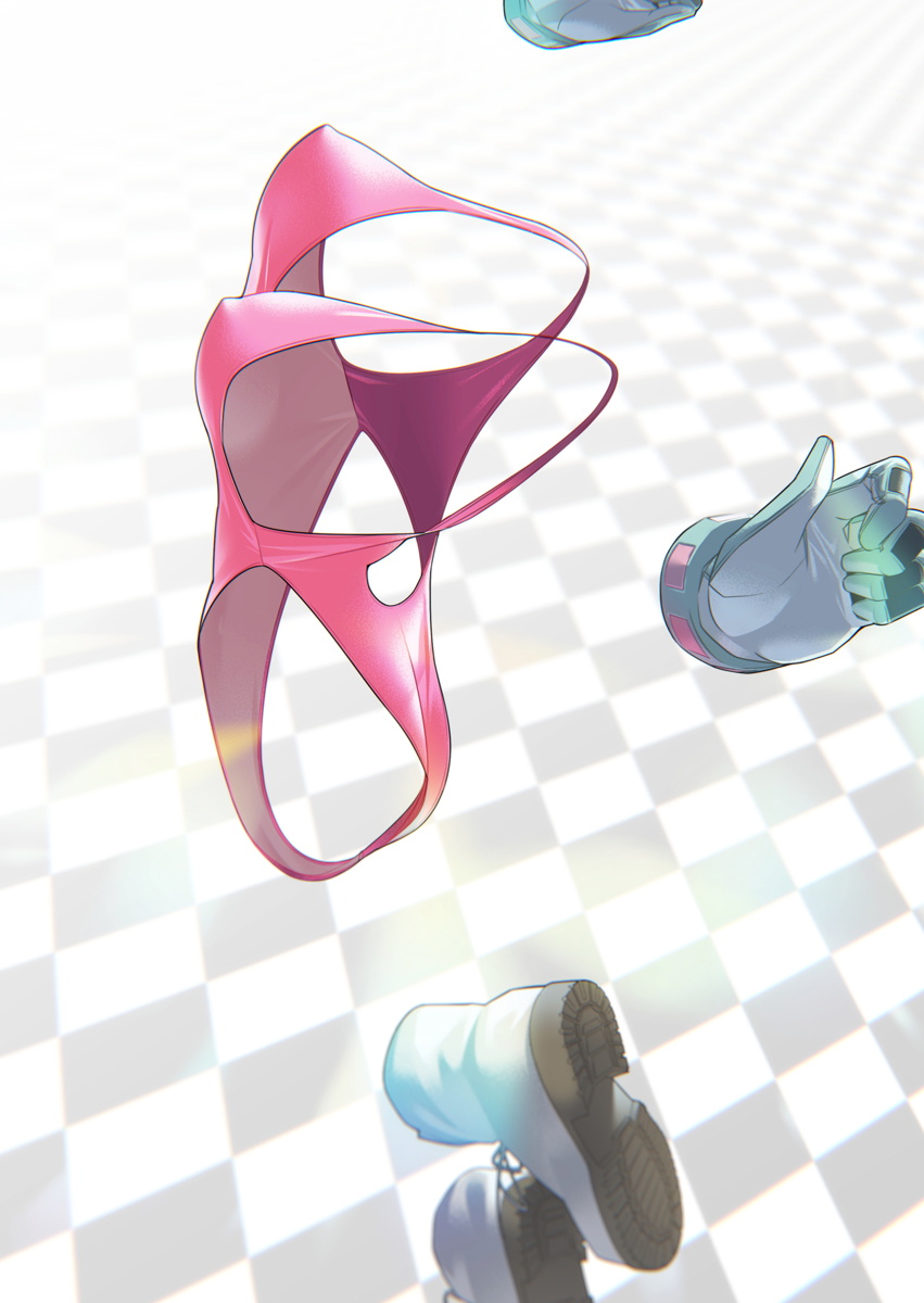 1girls big_breasts breasts cameltoe clothes competition_swimsuit erect_nipples female female_only footwear gloves hagakure_tooru_(invisible) handwear highres human invisible my_hero_academia nipples nipples_visible_through_clothing pink_swimsuit romnohito shoes solo swimsuit tooru_hagakure tooru_hagakure_(invisible)