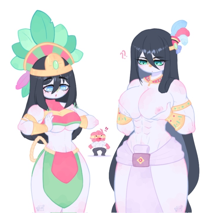 2girls aztec aztec_empire_(countryhumans) big_boobs breasts countryhumans countryhumans_girl dream_moky multiple_girls spain_(countryhumans) tagme tenochtitlan_(countryhumans)