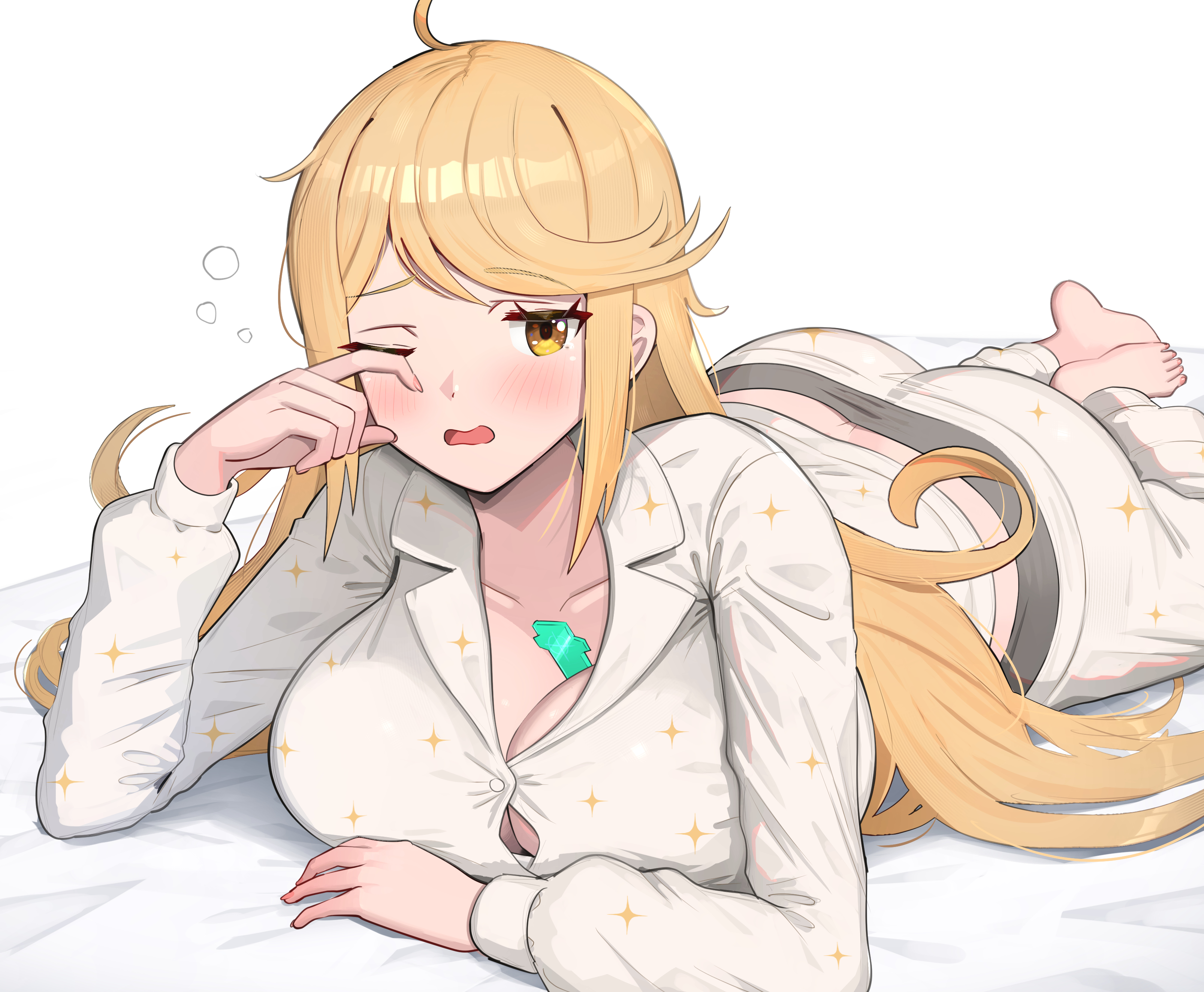 1girls, abs, alternate costume, breasts, female, gonzarez, large breasts, mythra, mythra (xenoblade), pajamas, xenoblade (series), xenoblade chronicles 2
