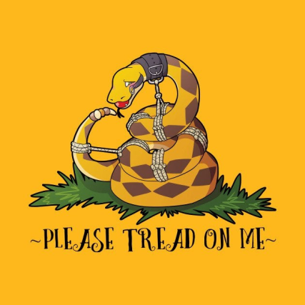 ball_gag bdsm_gear bedroom_eyes blush dont_tread_on_me gadsden_flag politics rattlesnake snake_girl