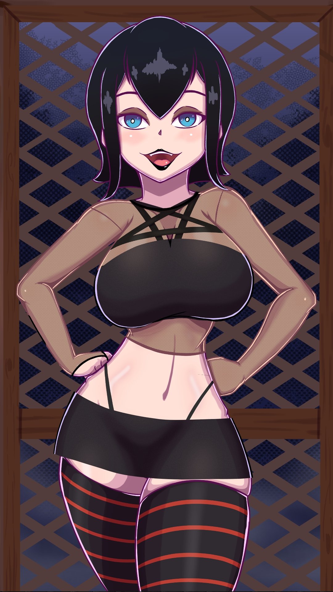 1girls, big breasts, black hair, breasts, busty, curvaceous, curves, curvy, curvy body, curvy female, curvy figure, female, female focus, female only, hotel transylvania, huge breasts, large breasts, mavis dracula, milf, monster, monster girl, nightmare hdraw, short hair, solo, solo female, vampire, voluptuous, white female