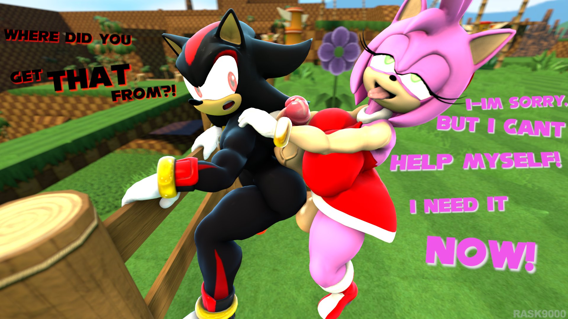 1boy, 1futa, 3d, amy rose, ass, balls, big balls, big breasts, big penis, black fur, breasts, dark skin, dark-skinned male, dialogue, english text, erection, futa is bigger, futa on male, futanari, green eyes, hedgehog, hot dogging, huge breasts, huge cock, imminent anal, imminent sex, intersex, light skin, light-skinned futa, male, muscular, muscular male, penis, penis size difference, pink fur, rape, rask9000, red eyes, sega, shadow the hedgehog, shiny balls, sonic (series), sonic the hedgehog (series), source filmmaker, text, veiny penis