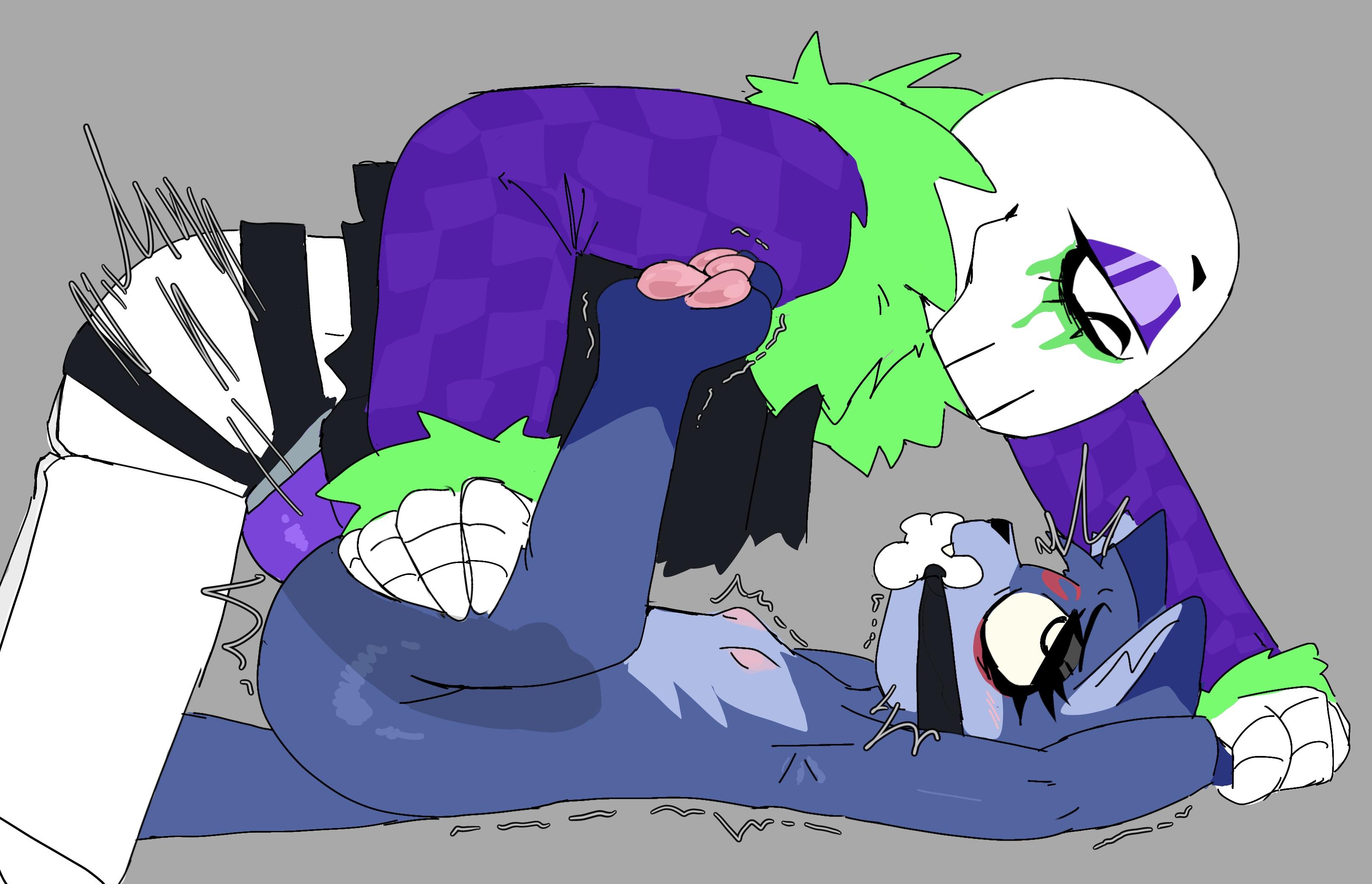 bigger female, blushcrunch studio, dandy's world, dandys world, eclipse (dandy's world), gag, gagged, gagged female, pageeeeeeee, ribecca (dandy's world), roblox, small breasts, smaller female, strap-on, tagme