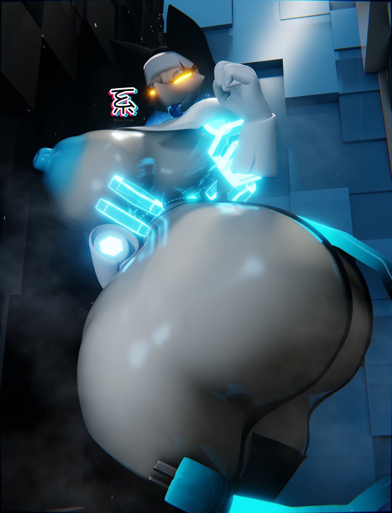 1girl, 1girls, big ass, big breasts, breasts, cat ears, curvy, deltarune, deltarune chapter 5, female, furry, huge ass, huge breasts, legs, nun, nun outfit, solonryo, tagme, tasque manager (deltarune), tasque manager (nun), thick thighs, tight clothing, voluptuous, voluptuous female, yellow eyes
