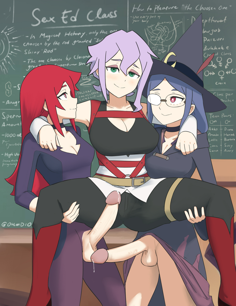 2futas 3girls chariot_du_nord croix_meridies futa_on_female futanari little_witch_academia oksandio shiny_chariot tagme ursula_callistis