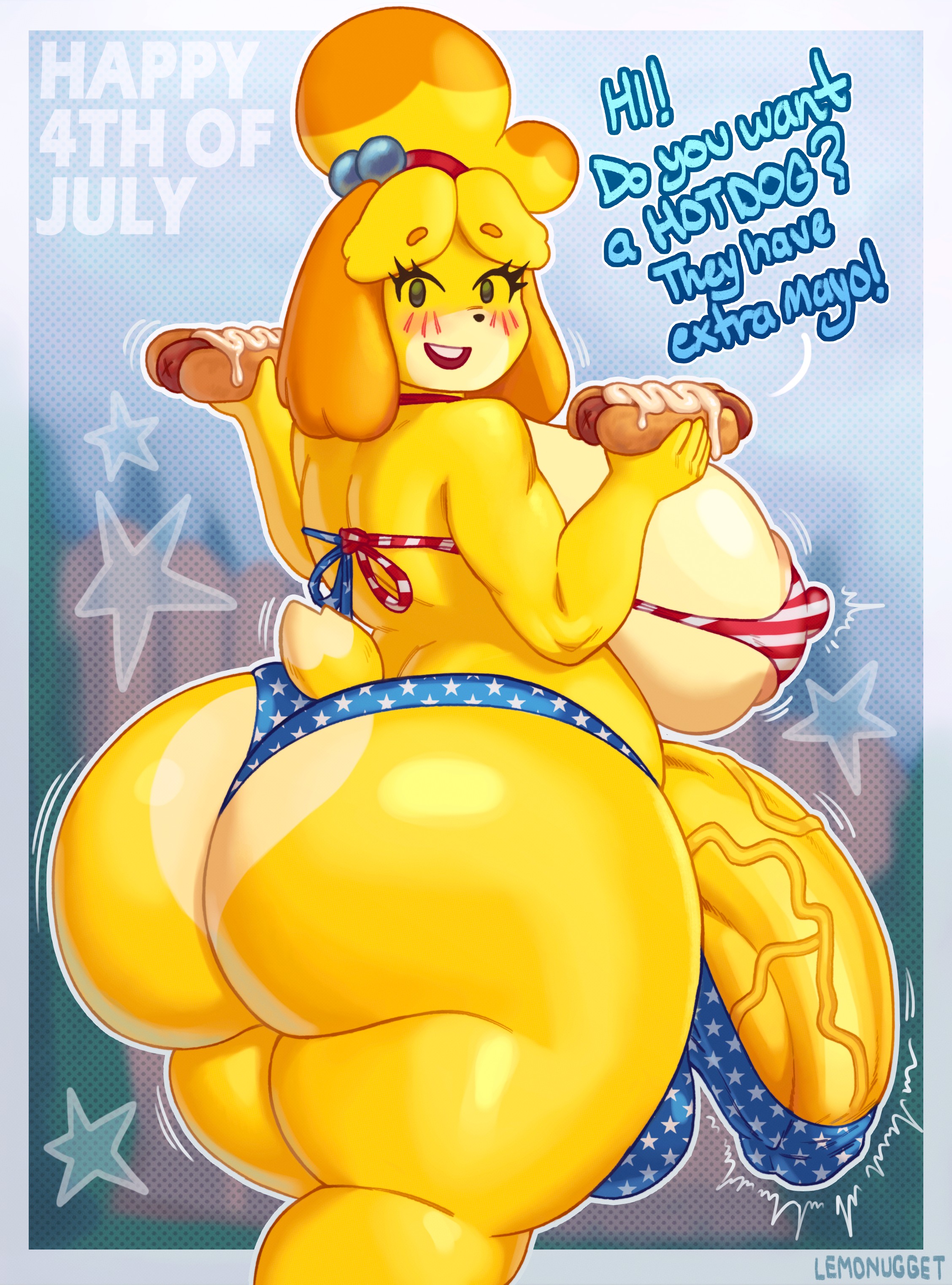 1futa, 4th of july, american, american flag, american flag bikini, animal crossing, anthro, ass, ass crack, ass focus, big ass, big breasts, bikini, bikini bottom, bikini top, boobs, boobs focus, boobs out, booty, bottom, breasts, breasts out, butt, chubby, chubby futa, chubby girl, cock, cock focus, dick, dickgirl, dog, dog ears, dog futa, dog girl, fat, fat ass, fat butt, fat girl, flag bikini, furry, futa, futa cock, futa focus, futa only, futa top, futanari, futanari cock, futanari only, happy, happy futa, holding bikini top, horny futa, hot dog, hot dog bun, huge ass, huge breasts, hyper, hyper balls, hyper breasts, hyper futa, hyper penis, hyper thighs, isabelle (animal crossing), lemonugget, looking at viewer, looking back, looking back at viewer, nintendo, nude, nude anthro, nude futa, overweight, overweight anthro, overweight futa, penis, penis focus, shih tzu, smiling expression, thick, thick ass, thick butt, thick cock, thick hips, thick penis, thick thighs, voluptuous, voluptuous anthro, voluptuous body, voluptuous dickgirl, voluptuous futa, voluptuous futanari, voluptuous gynomorph, wanting cum, wanting sex