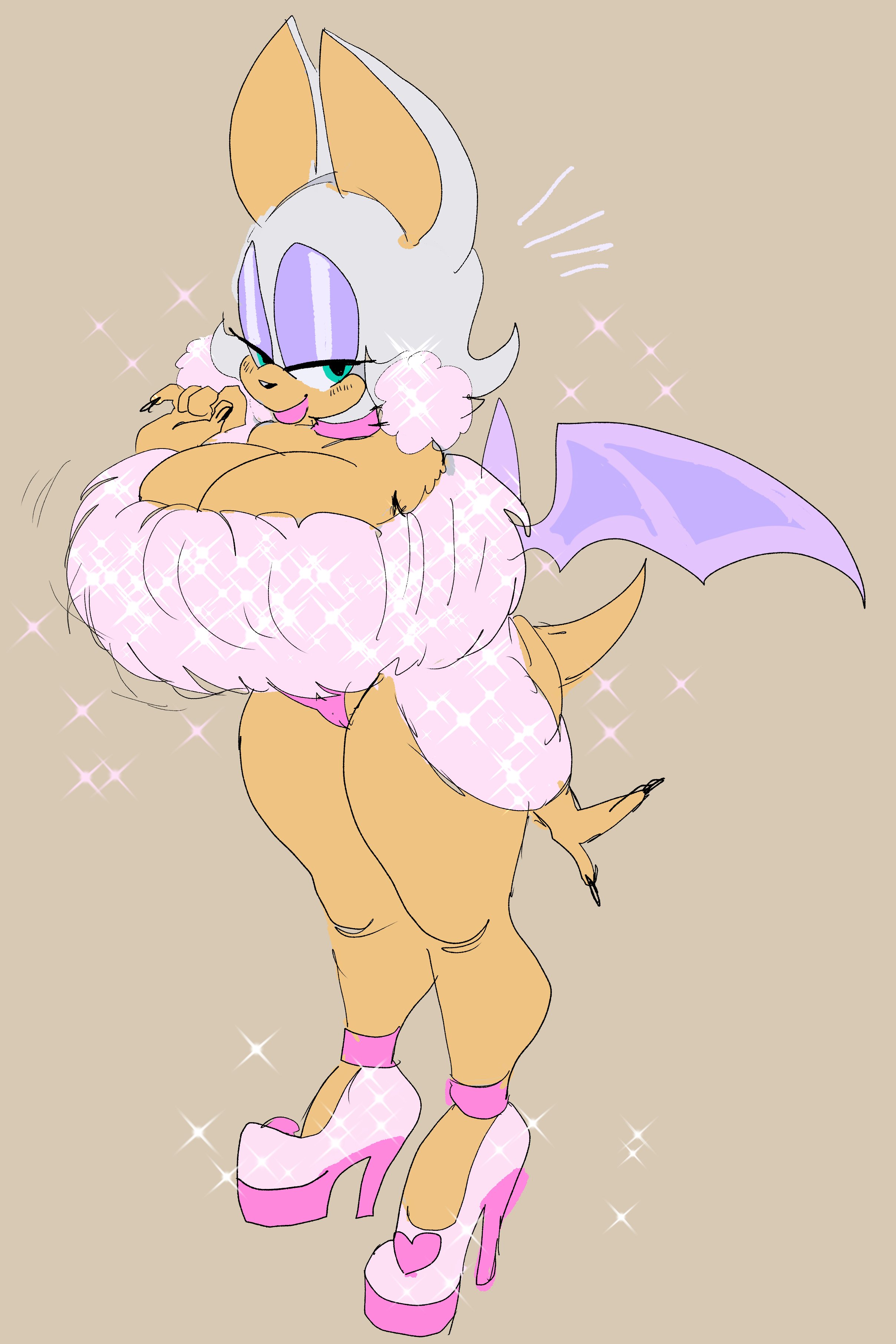 big breasts, breasts, dedoggyskullz, female, huge breasts, rouge the bat, sega, sonic (series), tagme, thong