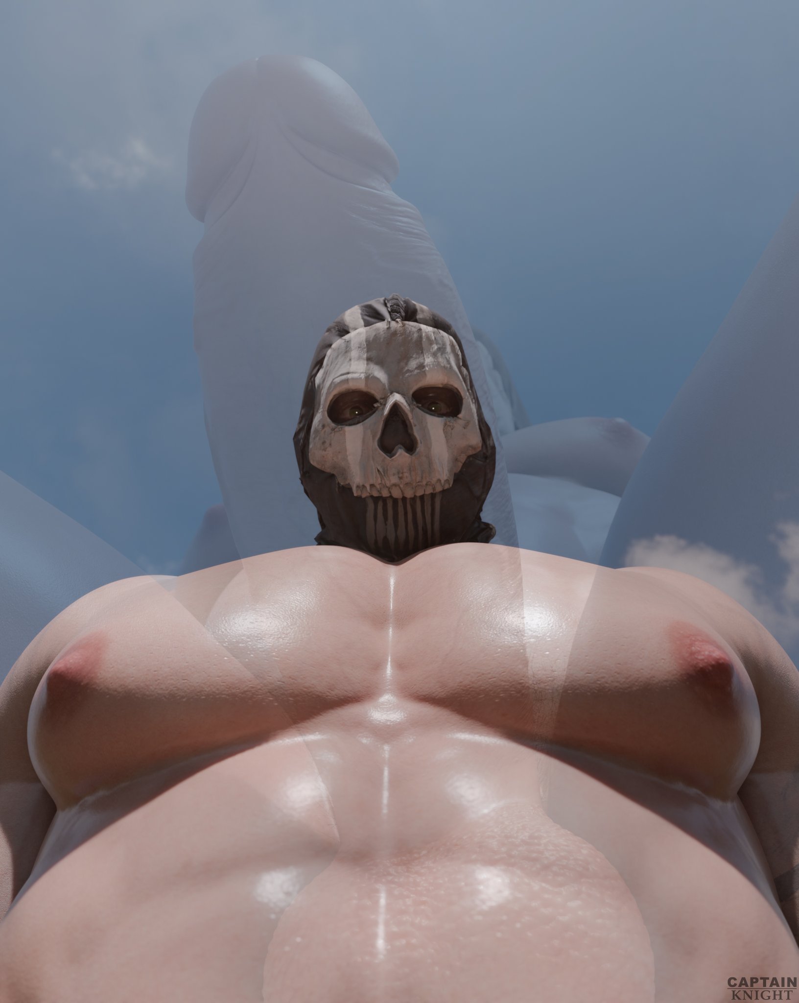 bara, big pecs, big penis, call of duty, cock, dick, gay, ghost (modern warfare 2), muscular, muscular male, penis, simon riley, solo, trend