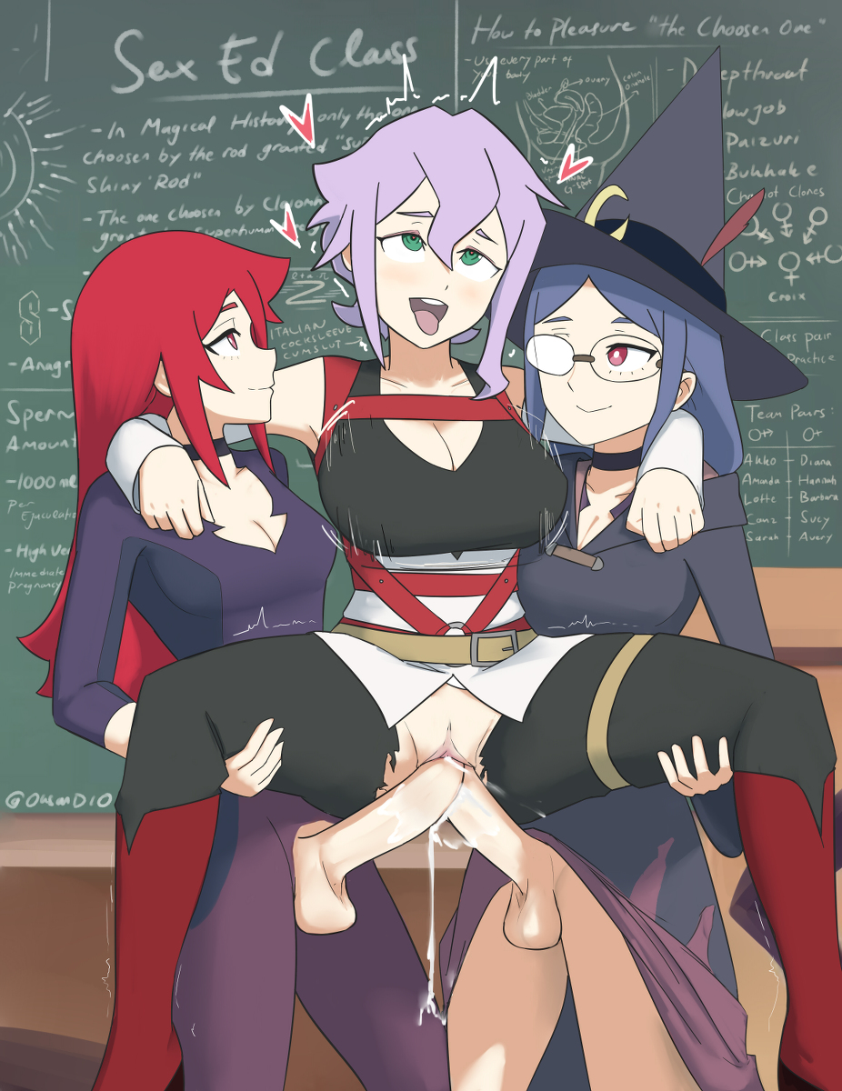 2futas 3girls chariot_du_nord croix_meridies cum cumming double_penetration double_vaginal futa_on_female futanari little_witch_academia oksandio penetration precum sex shiny_chariot standing_sex tagme ursula_callistis vaginal_penetration