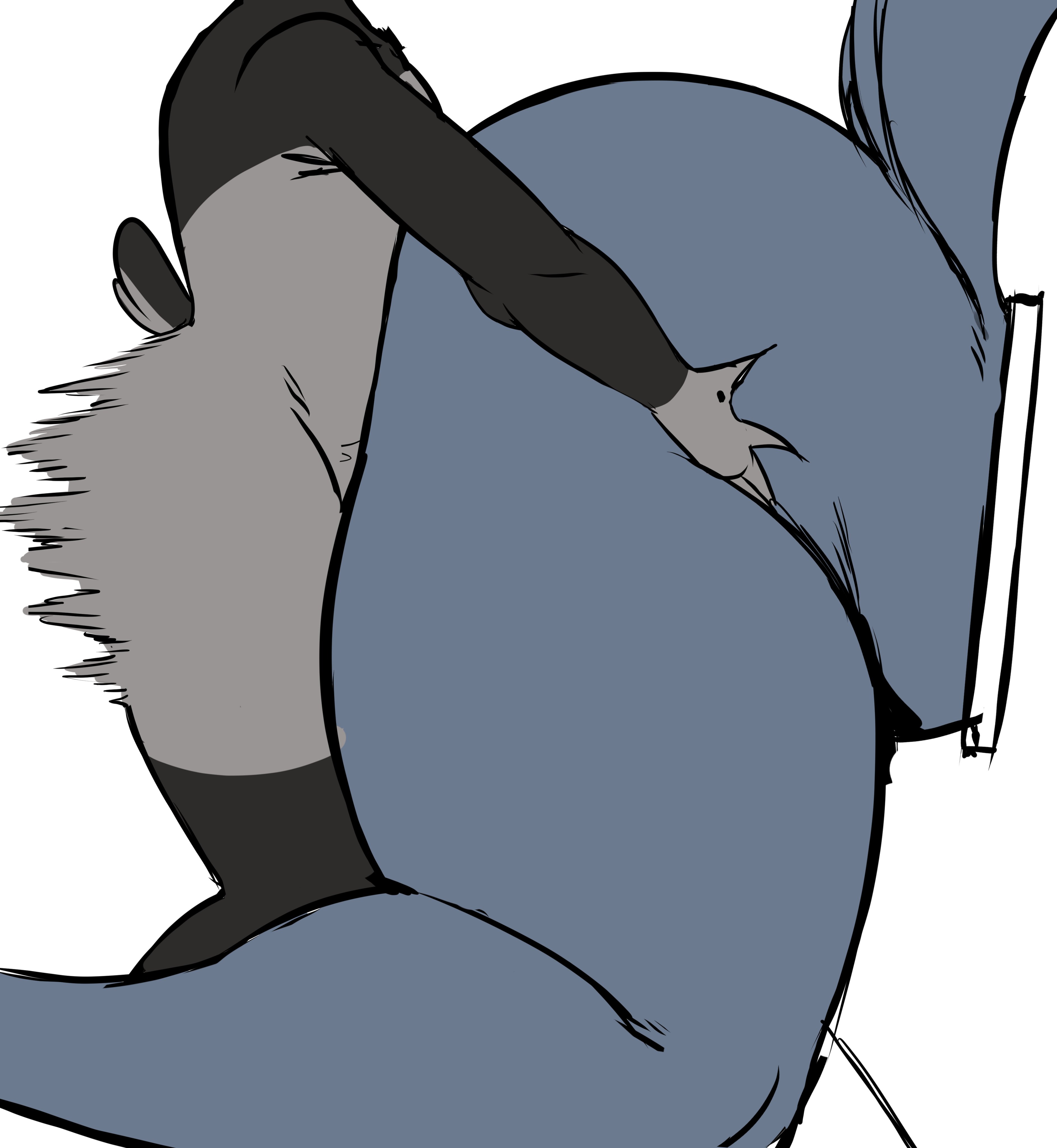 anthro, ass, big ass, black sheep, black wool, bubble ass, bubble butt, canid, canine, canis, caprine, female, female penetrated, five nights at freddy's, five nights at freddy's: security breach, from behind position, fur, furry, furry only, huge ass, isolatedartest, larger female, larger penetrated, male, male penetrating, male penetrating female, male/female, roxanne wolf (fnaf), sheep, size difference, smaller male, tagme, tail, through wall, tom (isolatedartest), wolf, wool (fur)