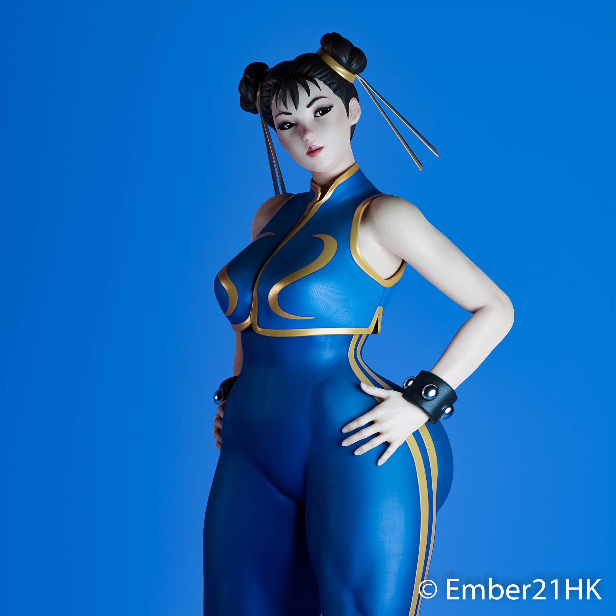 1girls, 3d, 3d (artwork), ass, big ass, big butt, blender, bubble ass, bubble butt, capcom, chun-li, chun-li (fortnite), ember21hk, female, female focus, female only, fortnite, huge ass, solo, standing, street fighter, thick ass, thick thighs, tight clothing, x redeyes