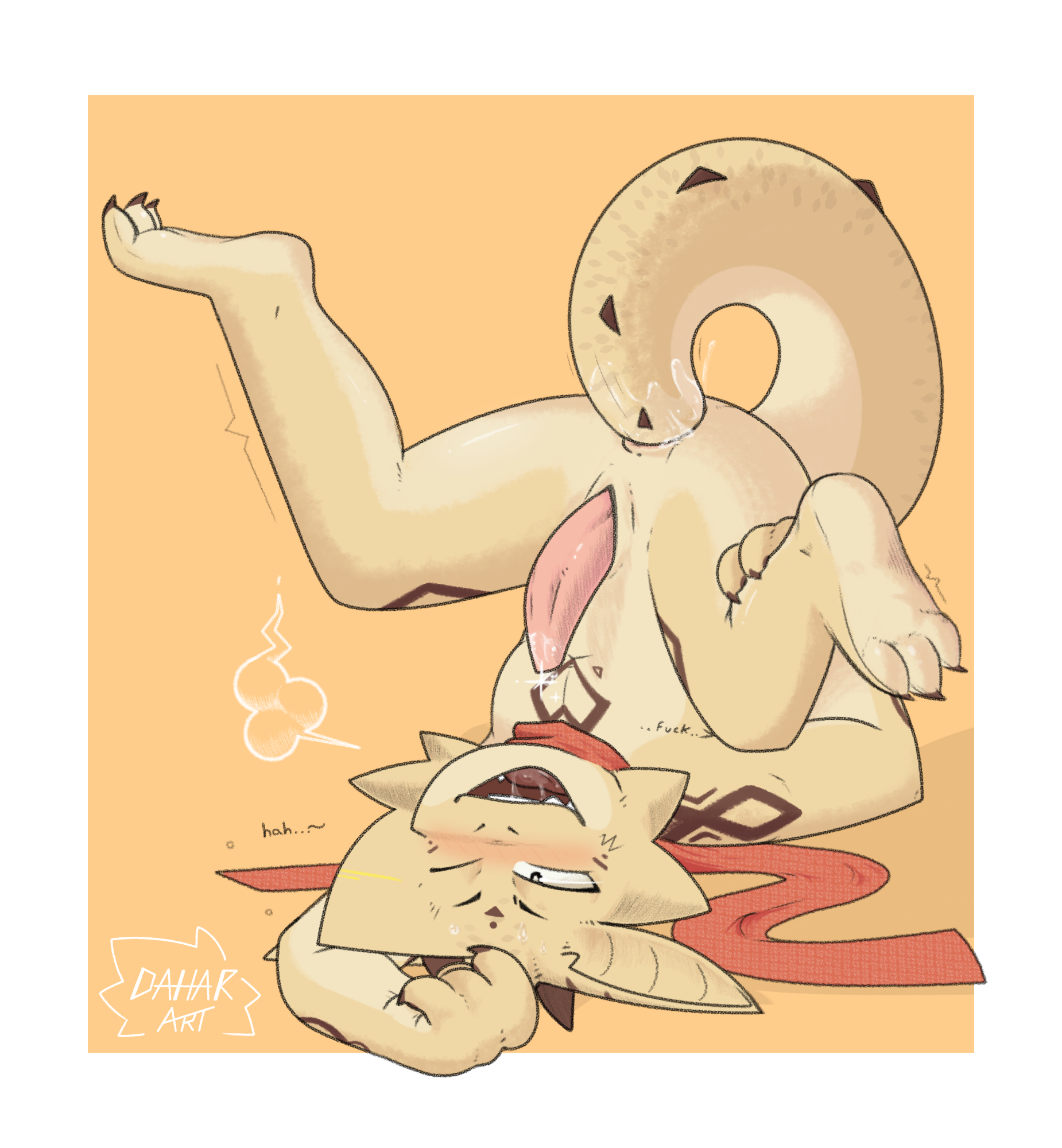 2022, anal, anal penetration, anal sex, anthro, autopenetration, beige skin, blush, bodily fluids, breath, claws, dahar, daharart, dragon, furry, furry only, gay, genital fluids, hi res, horn, male, male only, markings, masturbation, open mouth, panting, penetration, penis, precum, scalie, scarf, sex, slit, solo, spread legs, spreading, sweat, sweatdrop, tail fetish, tail in ass, tail in own ass, tail insertion, tail masturbation, tail play, tail sex, toe claws, upside-down, yaoi