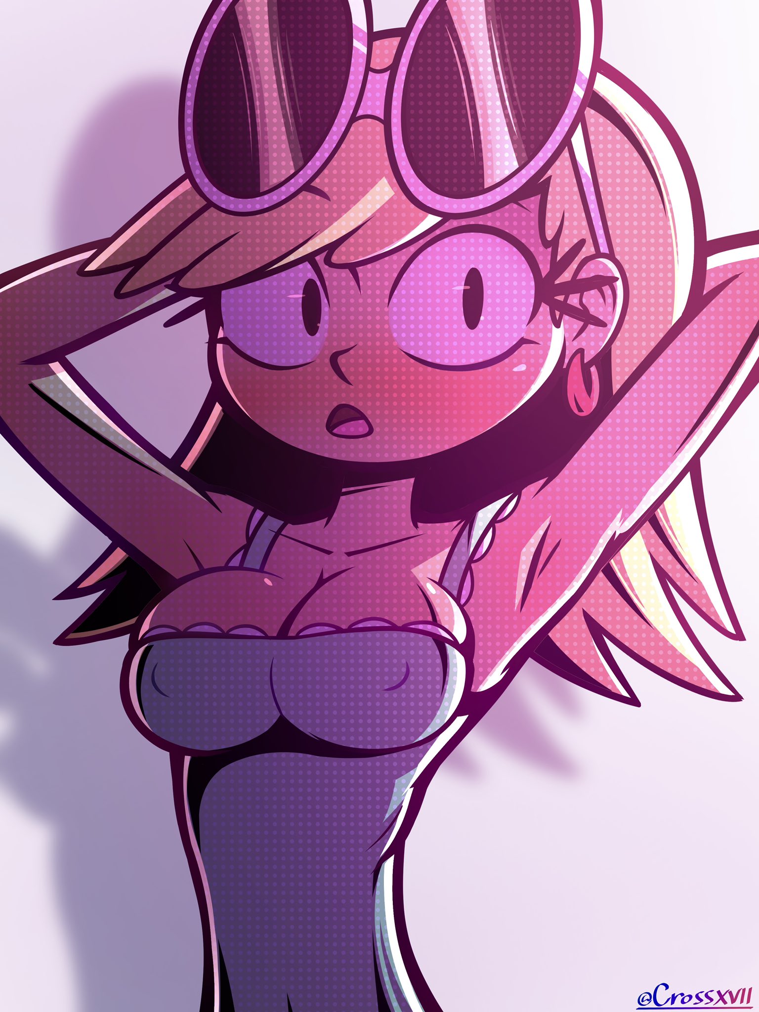 1girls, breasts, clothing, crossxvii, female, leni loud, nipple bulge, overflowing breasts, solo female, tagme, the loud house