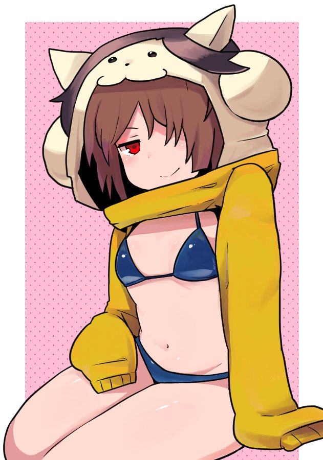 brown_hair chara female goodbad963 hat red_eyes short_hair undertale undertale_(series) white_skin yellow_shirt