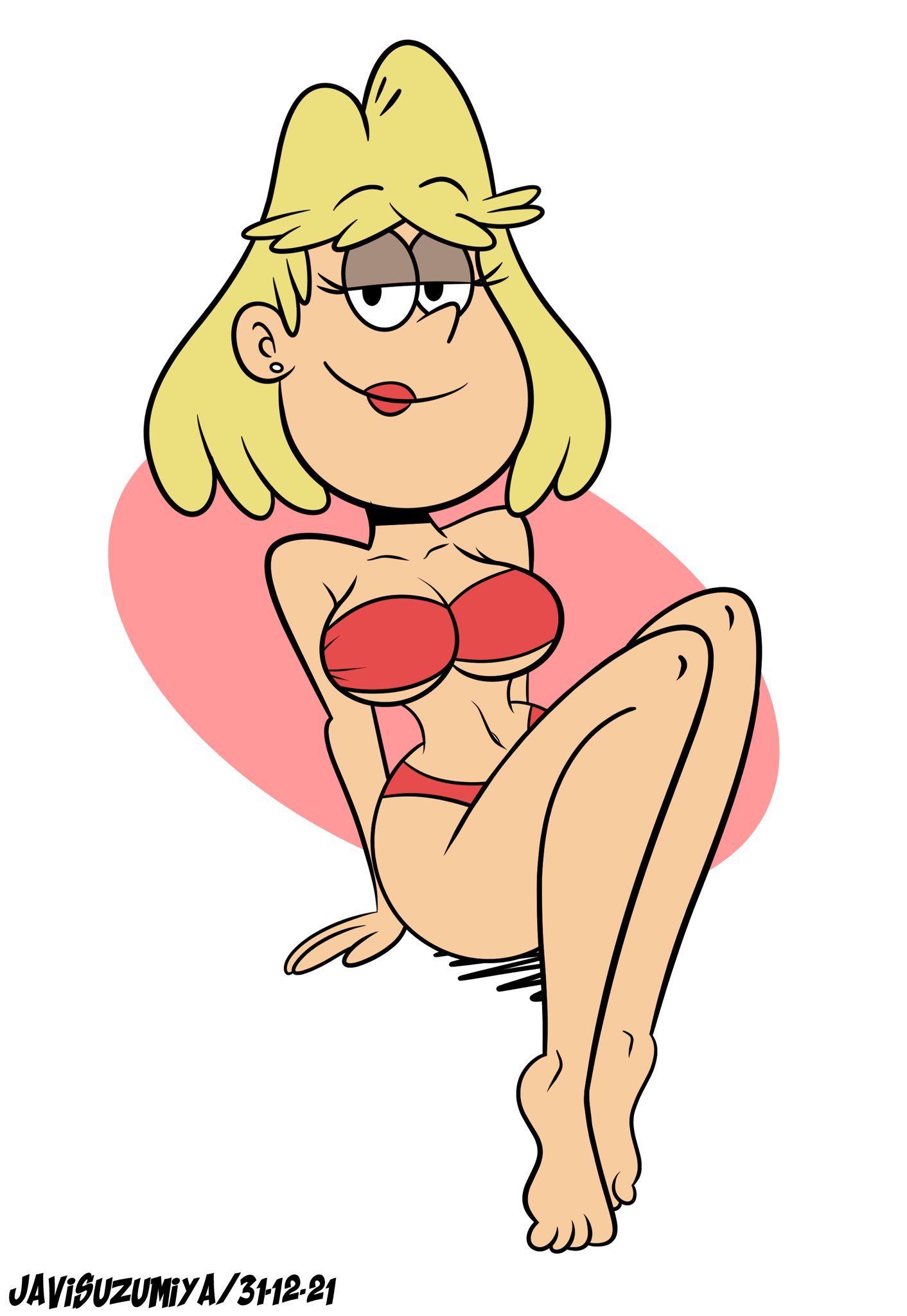1girls, big breasts, bikini, breasts, female, female only, javisuzumiya, milf, rita loud, solo, straight hair, tagme, the loud house