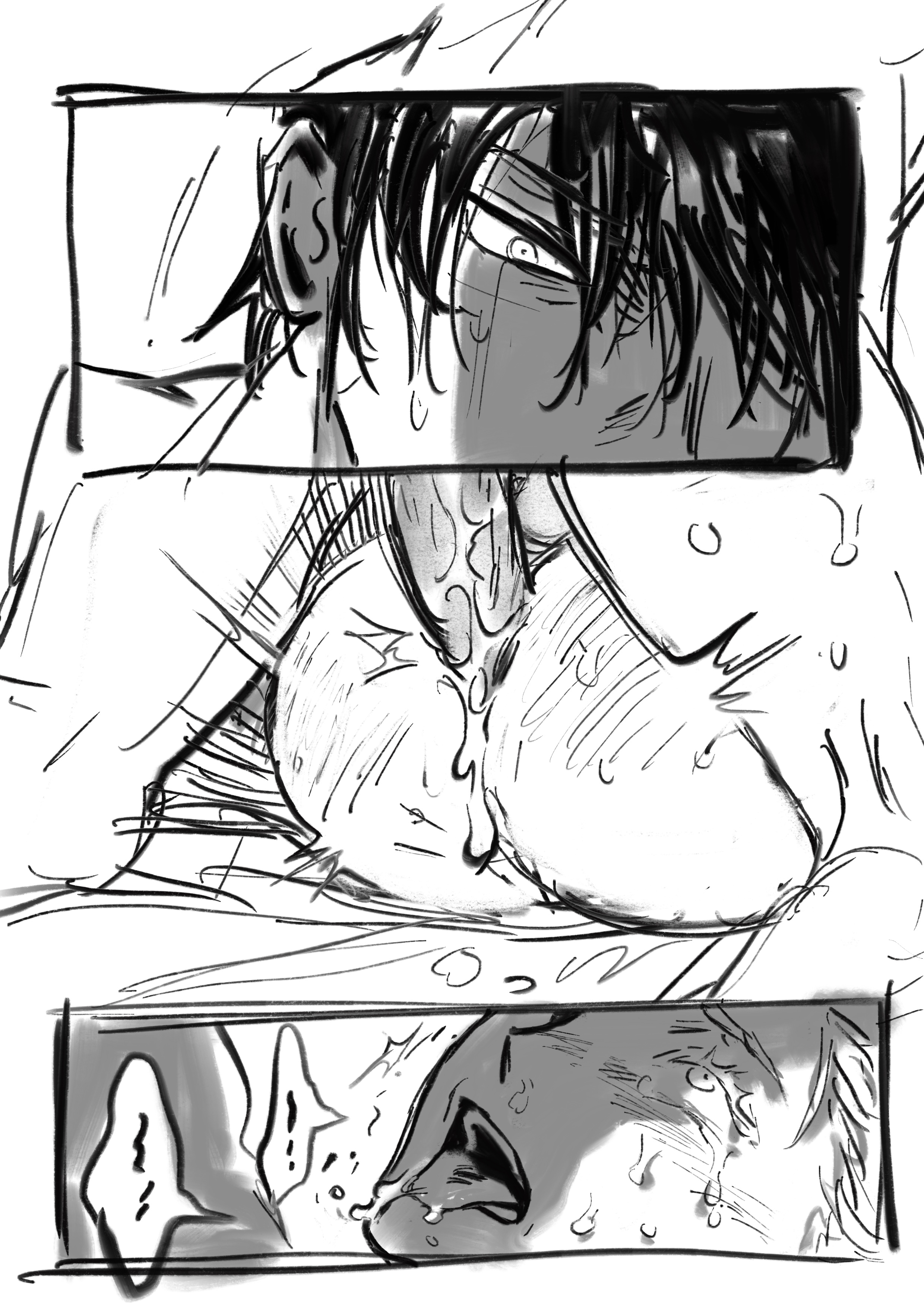 2boys, age difference, ahegao, anal, anal sex, ass, cum, cum in ass, cum inside, dilf, eyes rolling back, gay, gay sex, jujutsu kaisen, male, male penetrating, male penetrating male, mating press, muscular, muscular male, penetration, satoru gojo, toji fushiguro, tongue, tongue out, yaoi