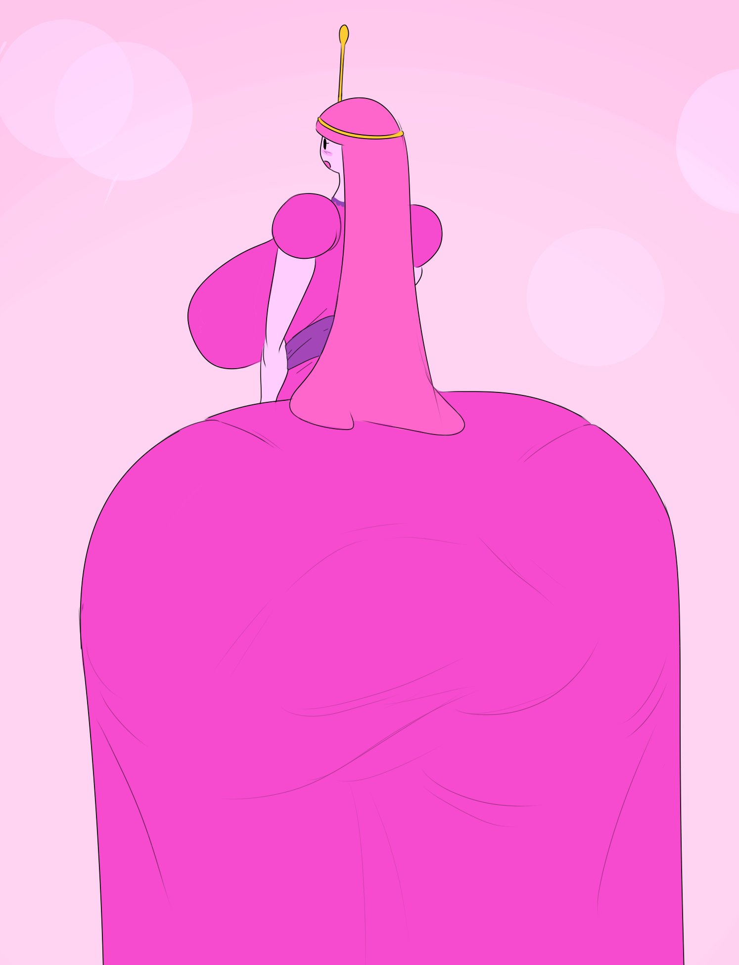 adventure time, ass, big ass, cartoon network, female, hyper ass, mob face, princess bubblegum, tasteofchoklit, thick thighs