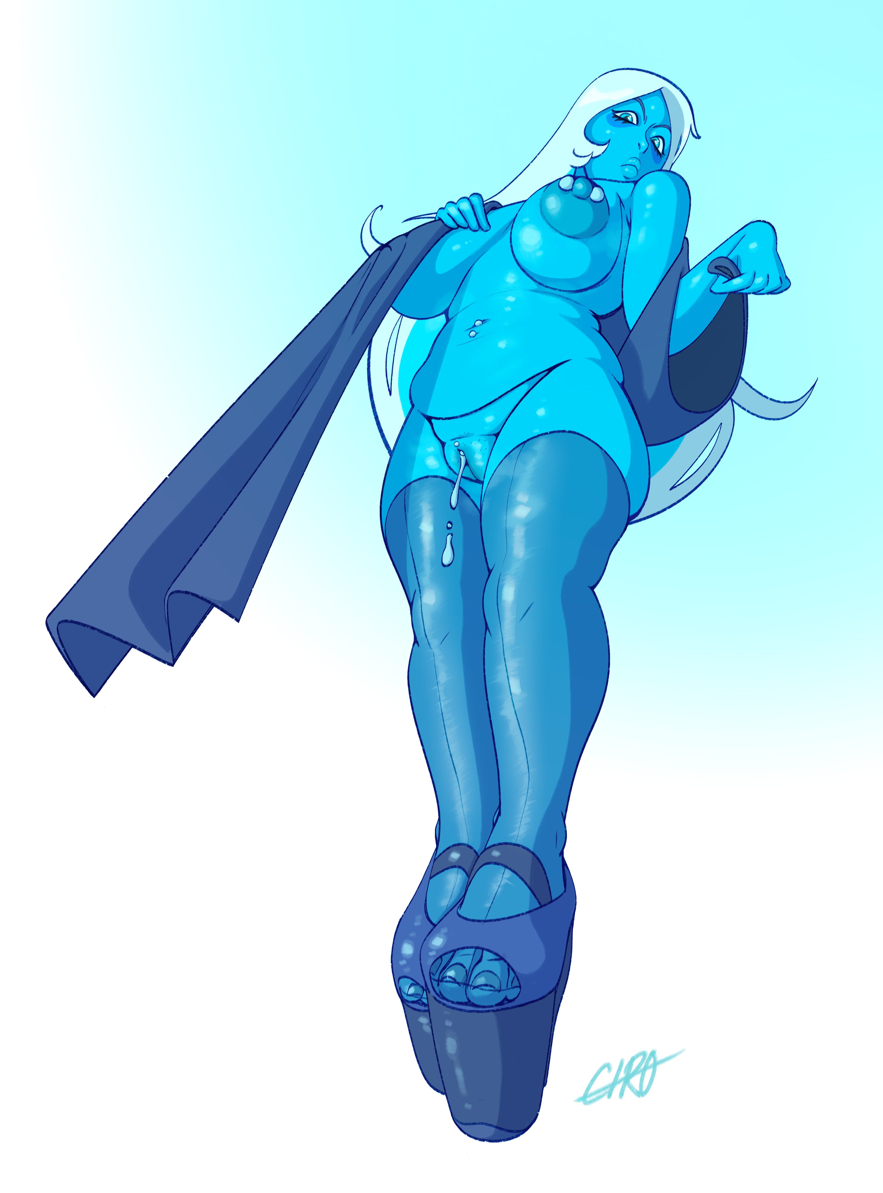 blue diamond (steven universe), breasts, cartoon network, diamond (gem), diamond authority, female, gem (species), steven universe, therod nsfw
