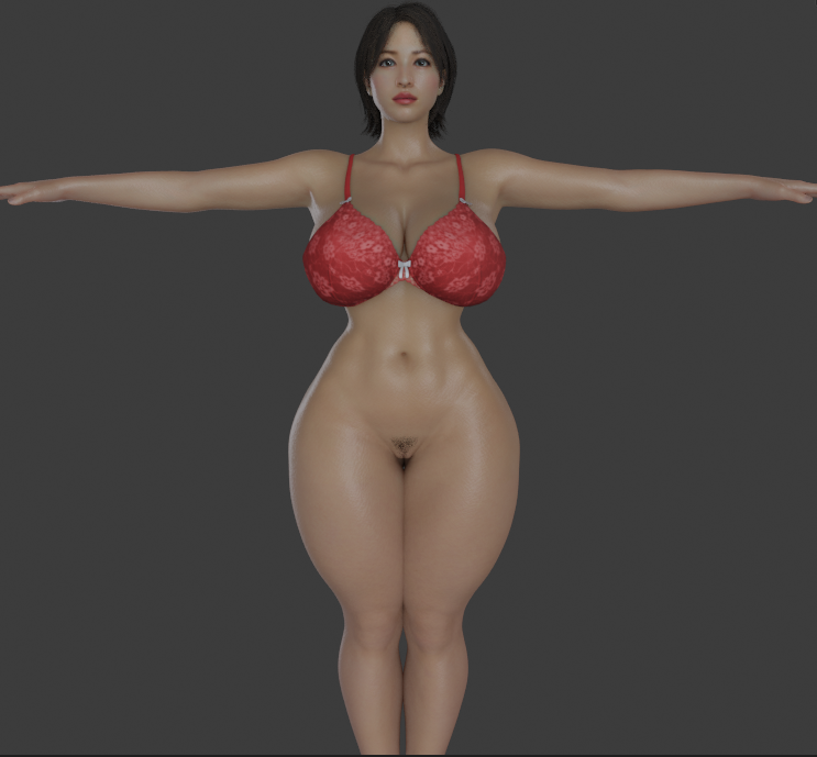 1girls 3d 3d_(artwork) asian asian_female big_breasts black_hair bottomless curvy female female_only female_pubic_hair fujii_mafuyu judge_eyes lightingzonex lost_judgment pubic_hair ryuu_ga_gotoku solo t-pose thick_thighs yakuza