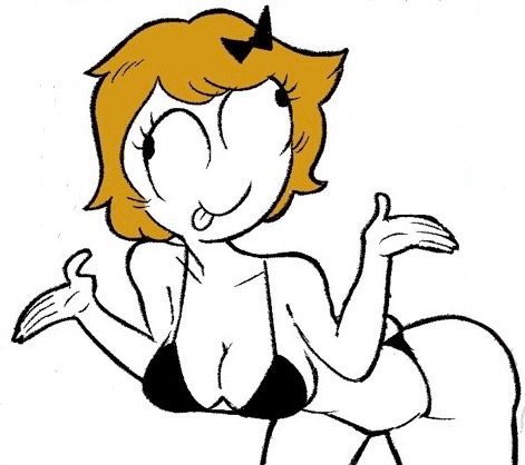 black bra, blonde hair, breasts, derpina, female, large breasts, rage comics, silly face