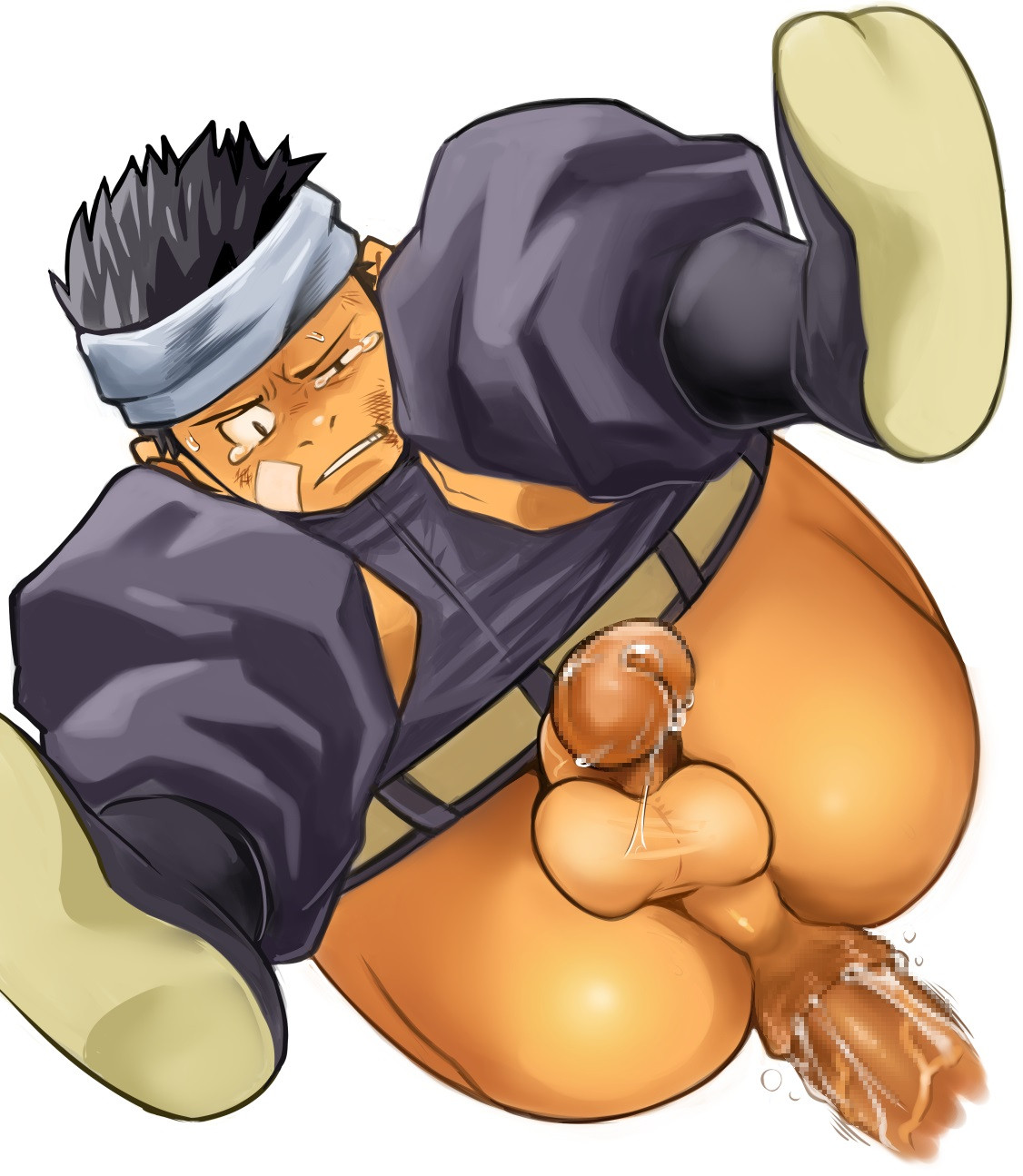 2018, 2boys, anal, anal insertion, anal juice, anal sex, ass, ass bigger than head, ass focus, ass juice, ass up, baggy clothing, baggy pants, balls, bandaid, bandaid on face, beaten up, big ass, big balls, big glans, big penis, black anus, brown eyes, bruise, bruise on face, bubble butt, censored, censored anus, censored penis, clenched teeth, construction worker, crying, crying with eyes open, duo, dutch angle, erection, forced, forced anal, forced sex, foreshortening, foreskin, frown, gaping, gaping anus, gay, grabbing, grabbing legs, grabbing own leg, half-closed eyes, headband, hi res, human, legs up, loose anus, lying, lying on back, male, male only, male penetrated, male penetrating, male penetrating male, male rape victim, male/male, mature male, mosaic censoring, no body hair, original, original character, pain, painful, pants down, penis, perineum, plump ass, pointless censoring, precum, precum bubble, precum drip, prolapse, pulling, raped, raw sex, resisting, retracted foreskin, round ass, sad, sanpaku, sex, sex slave, shoe soles, shunpei nakata, simple background, small pupils, spread legs, swollen anus, tabi socks, tears, thick ass, thick penis, thrusting, tough guy, uncircumcised, uncut, veiny penis, violence, violent rape, white background, wide eyed, wince, winner fucks loser, yaoi