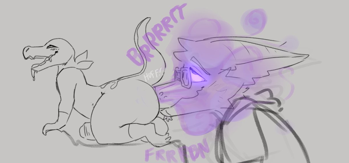 2boys, 2d, ass, balls, big ass, big butt, blush, canine, drool, drooling, enjoying farts, erection, eyewear, fart, fart cloud, fart fetish, farting, farting in face, farting on another, feral, furry, furry only, lizard, looking pleasured, male, male fart, male only, male/male, nintendo, nonhuman, oc, on all fours, onomatopoeia, passtheblast, penis, poison type, pokemon, pokemon (species), purple fart, purple fart cloud, salandit, scalie, short, size difference, sketch, small dom big sub, sniff, sniffing ass, sniffing farts, tail, text, tongue out