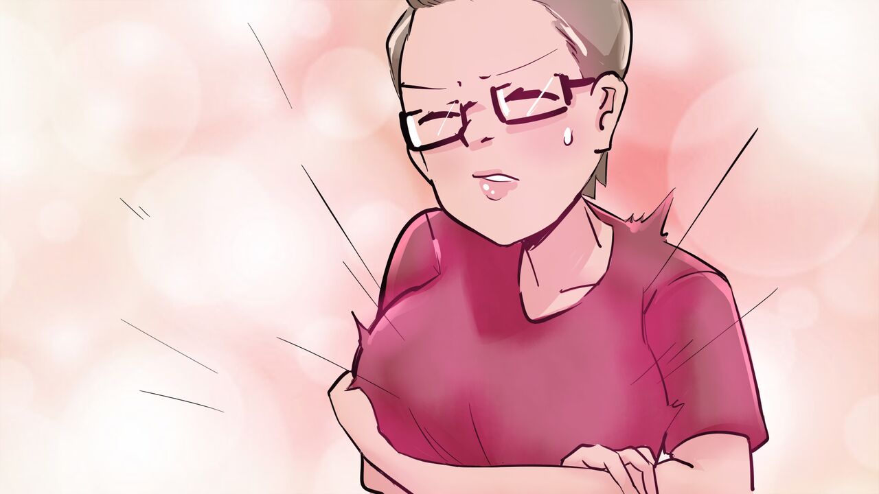 1boy black_hair breast_expansion color comic feminization gender_transformation glasses male_to_female meowwithme(artist) mtf_transformation rule_63 sweaty transformation