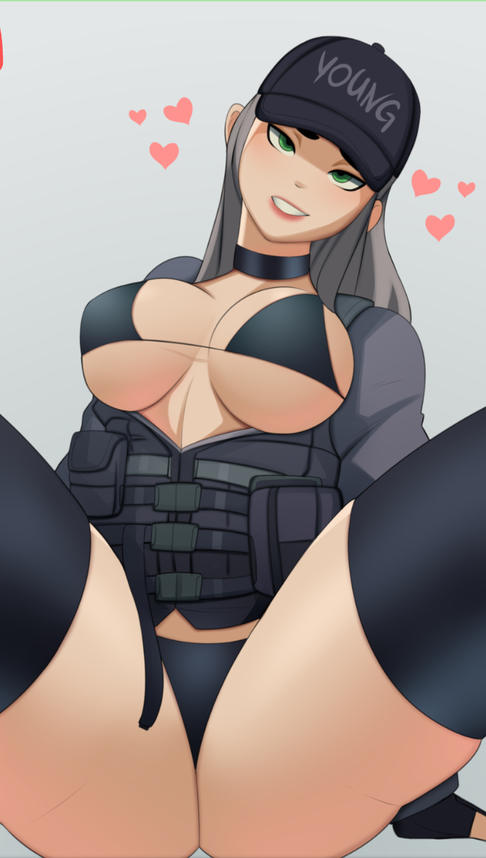 bra chigusa_(fortnite) choker female fortnite hat heart jacket looking_at_viewer open_jacket panties postblue98 tagme thighhighs wanting_sex