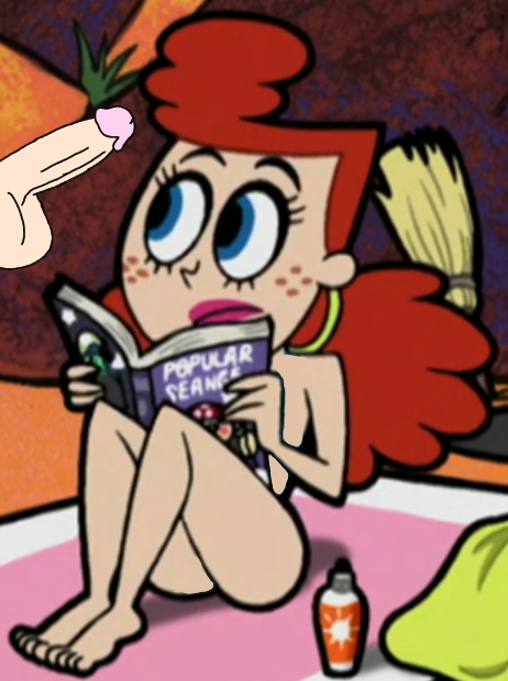 1boy 1girls accurate_art_style balls beach big_penis breasts cartoon_network edit erection female freckles herfeffine_heferfefer hourglass_figure looking_at_penis nude offscreen_male penis rarewaifus reading red_hair screencap screenshot_edit self_upload the_grim_adventures_of_billy_and_mandy