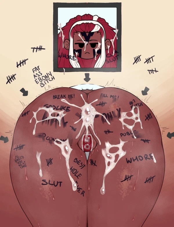 after_anal ass big_ass cum cum_in_ass cum_inside cumdump duct_tape glory_hole markings nizhoni_(pokko) oc original_character picture_frame pokko_(artist) prostitution public_use sealed_pussy tally_marks wall writing writing_on_ass