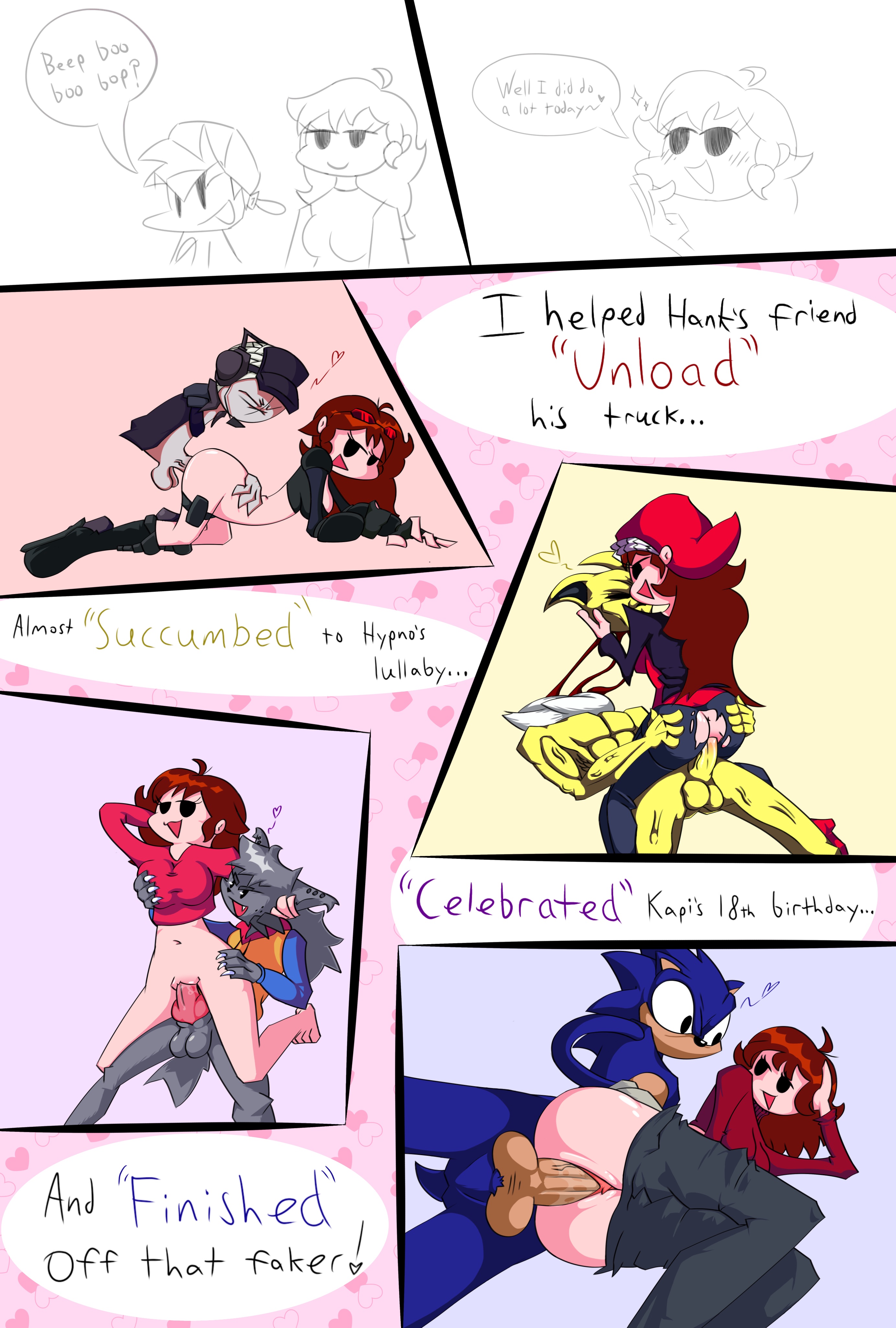 1girls, 5boys, agent gf (friday night funkin), boyfriend (friday night funkin), breast grab, breasts, cheating, cheating girlfriend, cowgirl position, cucked by pokemon, cuckold, deimos, doggy style, exe (revie), faker gf (friday night funkin), female, friday night funkin, friday night funkin lullaby, friday night funkin mod, girlfriend (friday night funkin), girlfriend (mods), huge cock, hypno, hypnos lullaby, kapi (paperkitty), lullaby girlfriend (fnf), male, mob face, netorare, ntr, penis, pokemon, pokemon (species), pokephilia, reverse cowgirl position, sex, sonic.exe, straight